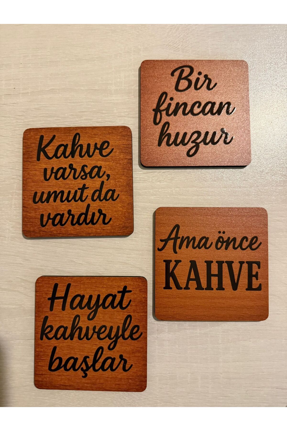 NOSTA 4'lü Kahve, Çay Bardak Altlığı (Koruma Kutu HEDİYELİ)