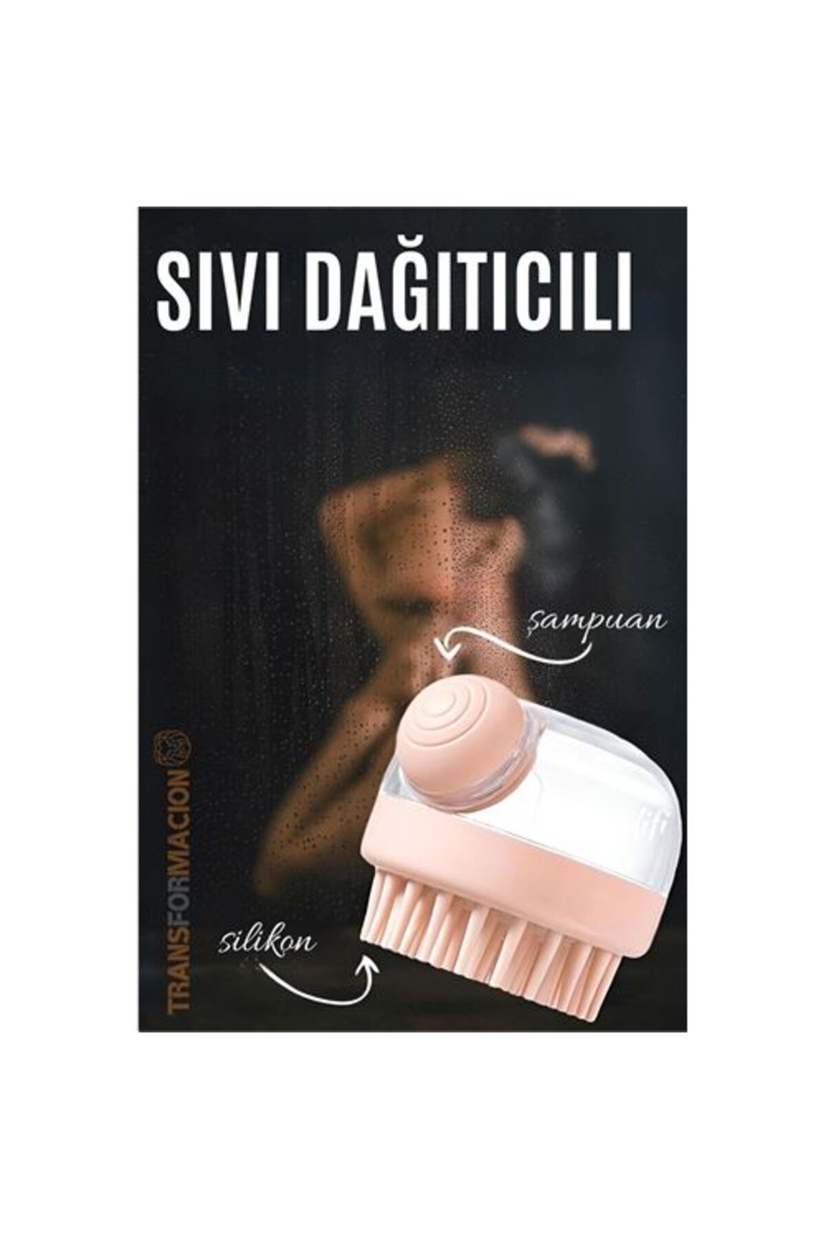 Uyguna Kapında Şampuan Hazneli Silikon Peeling ve Masaj Fırçası - SVU1074-2256