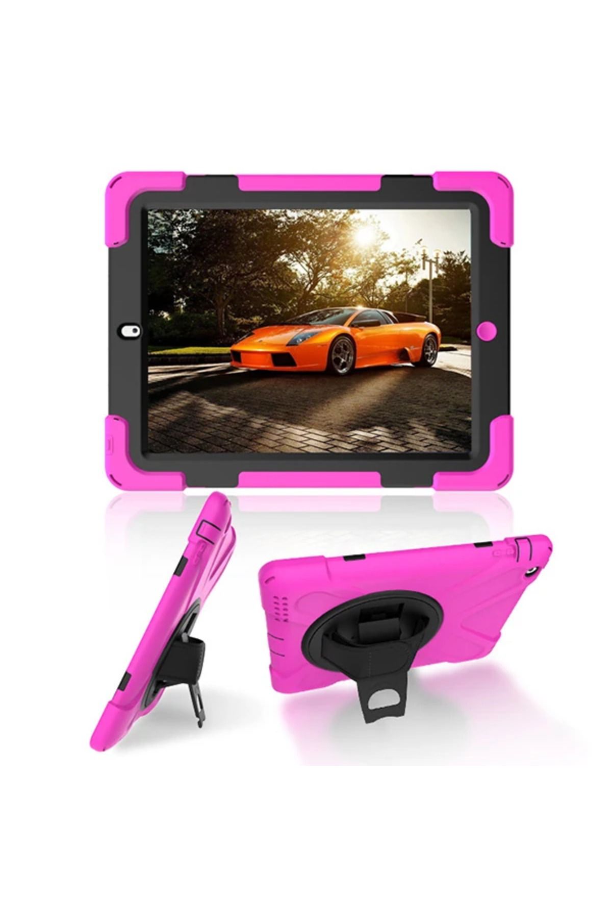Uyguna Kapında İPad 2/İPad 3/İPad 4/Shockproof 3 Katmanlı Standlı Zırh Kılıf-(5775) - SVU4847-7195