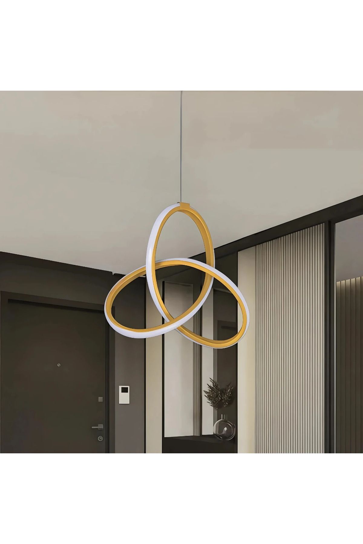 durulight Asyan Eskitme Modern Ultra Beyaz Ledli Sarkık Ledli Avize Led Avize