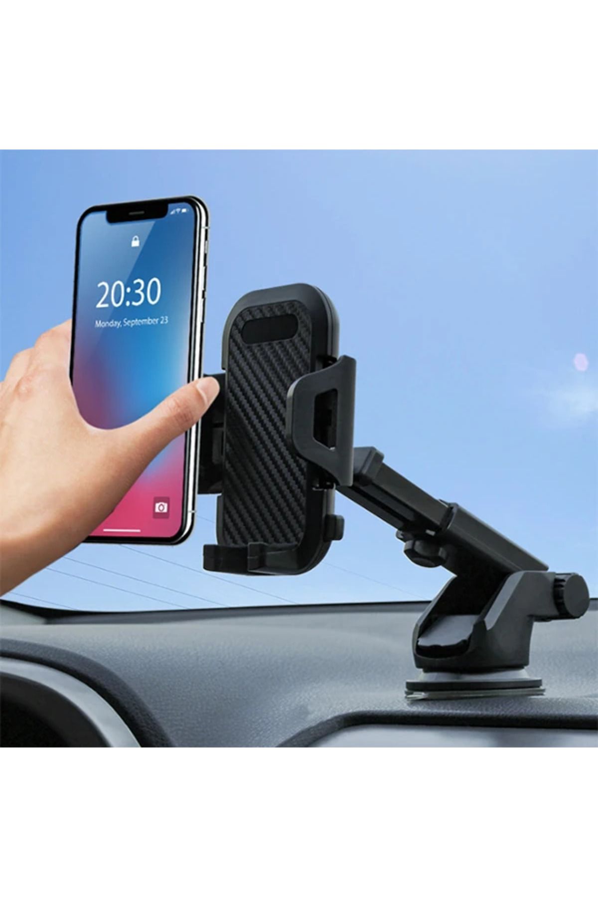 Uyguna Kapında ALLY 2in1 Torpido Üstü Teleskopik Ve Ya Havalandırma Araç Telefon Tutucu-(5775) - SVU1311-7047