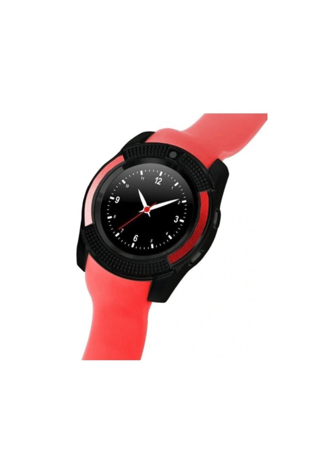 TECHSTAR-Watch Smartwatch V8 Red HandsFree Bluetooth 3.0 Micro SIM Android Camera 1.3MP 2