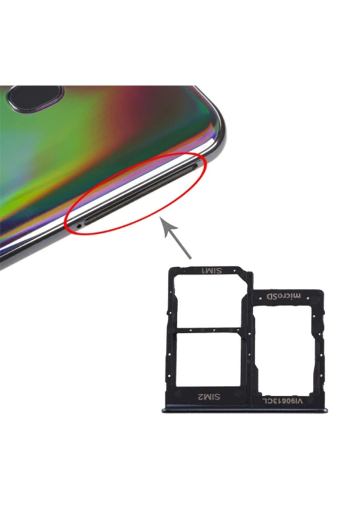 Notcraft SM Galaxy A40 SM-A405F Sim Hafıza Kart Kapağı Tutucu-(5775) - NOTFRAFT2384-9811