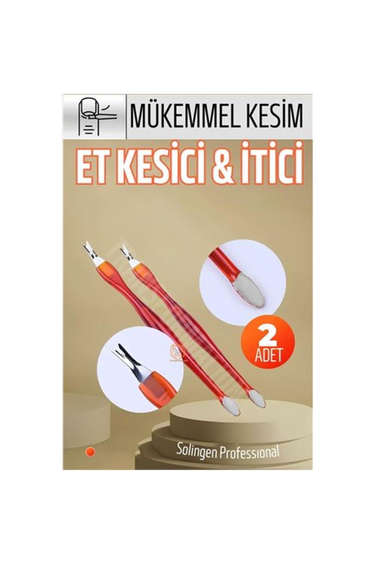 MKR Turk Ergonomik Tırnak Et Kesici Et İtici 2 ADET Solingen