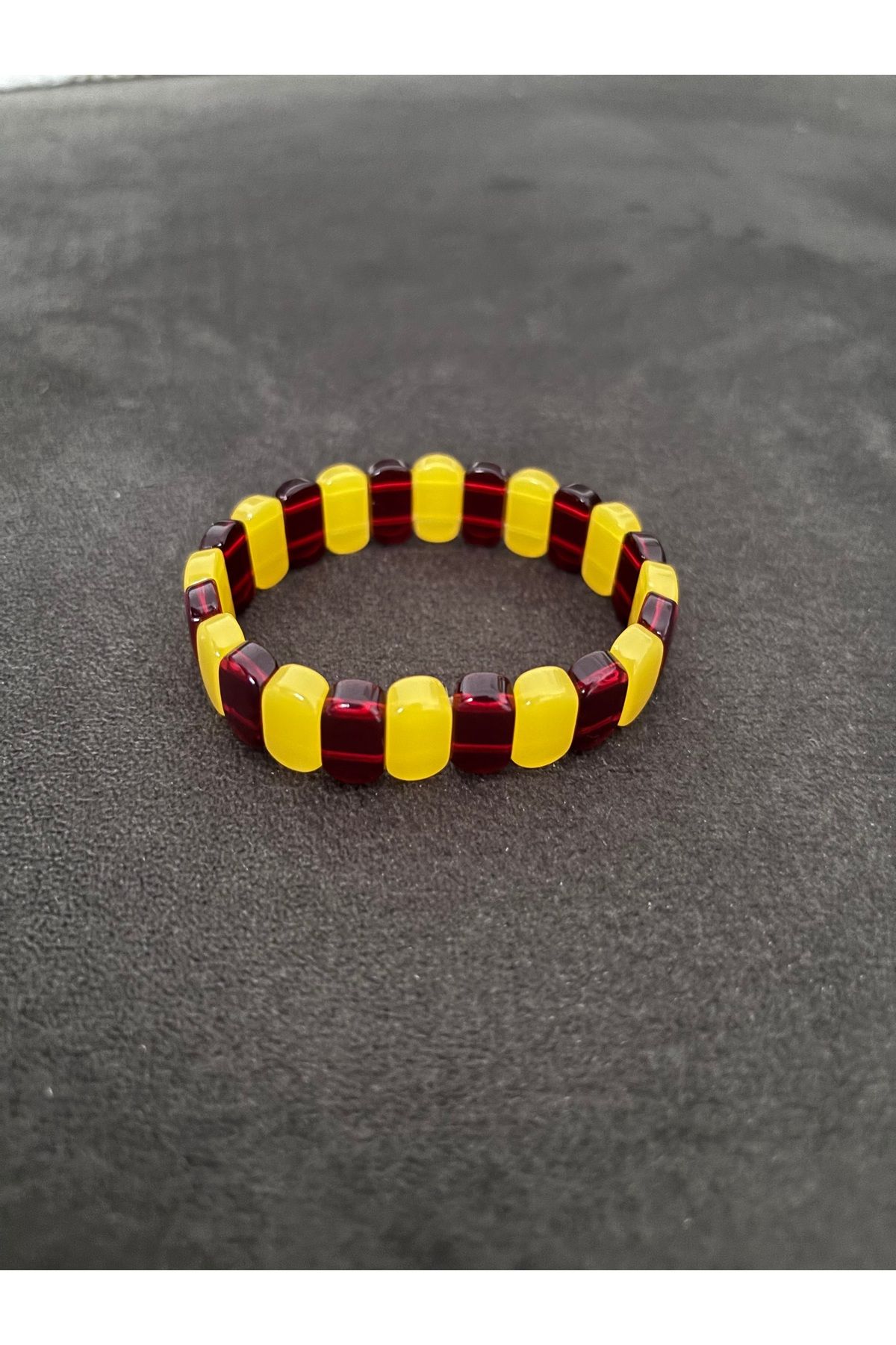 Sema artdesign Unisex Beyrut Damla Kehribar Doğal Taş Bileklik