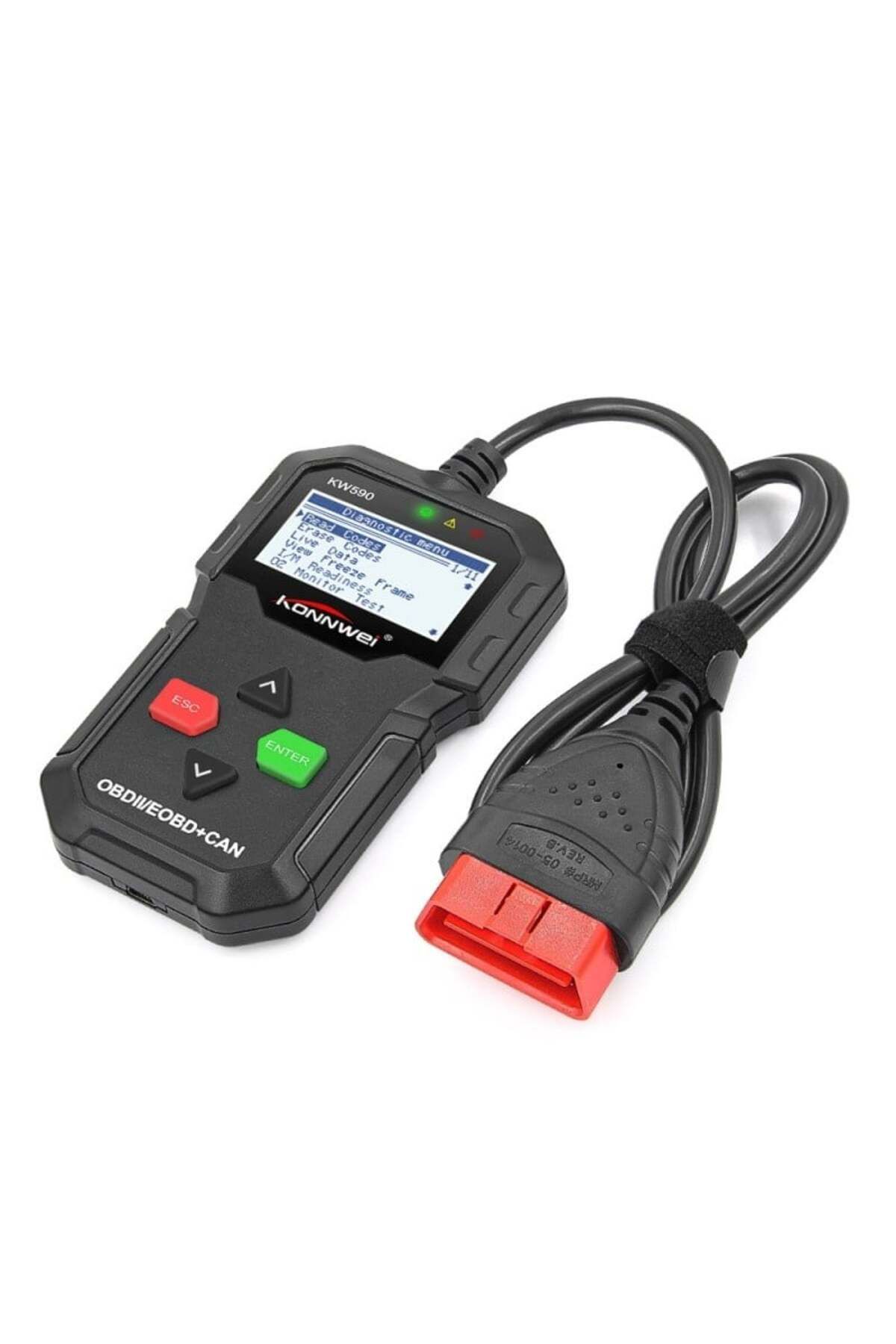 KONNWEİ-OBD2 Diagnosis KONNWEI KW590, Black, Error Display and Description, Resets, Live Data, ELM 327 OBDII 5
