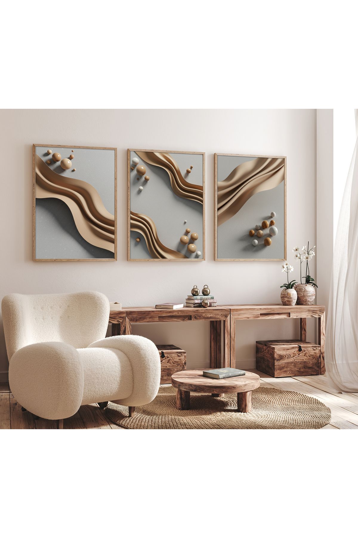 sames decoration Modern minimalist sanat - Üçlü tablo