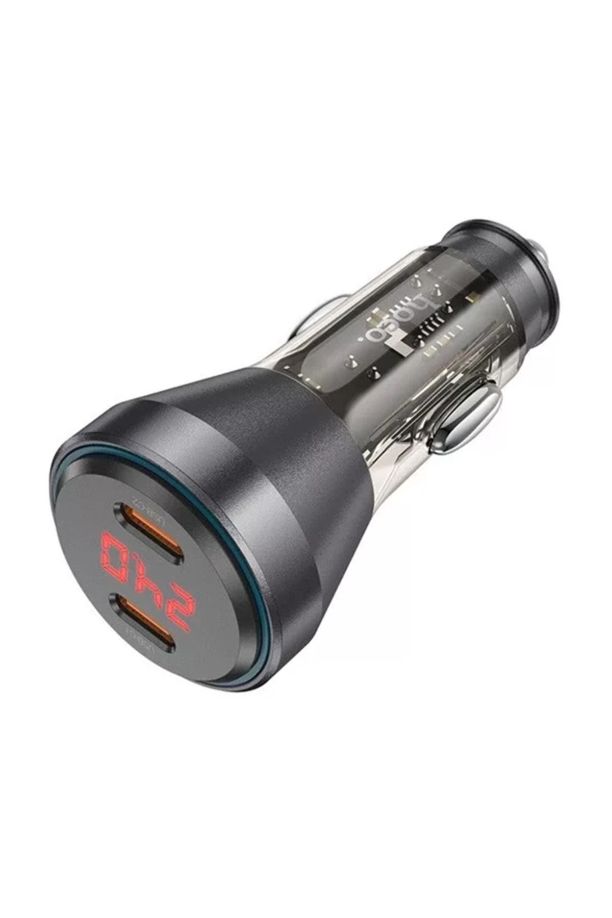 Notcraft HOCO NZ12C Graceful PD60W 2 Type-C Girişli Araç Çakmaklı Hızlı Şarj Aleti-(57 - NOTFRAFT3145