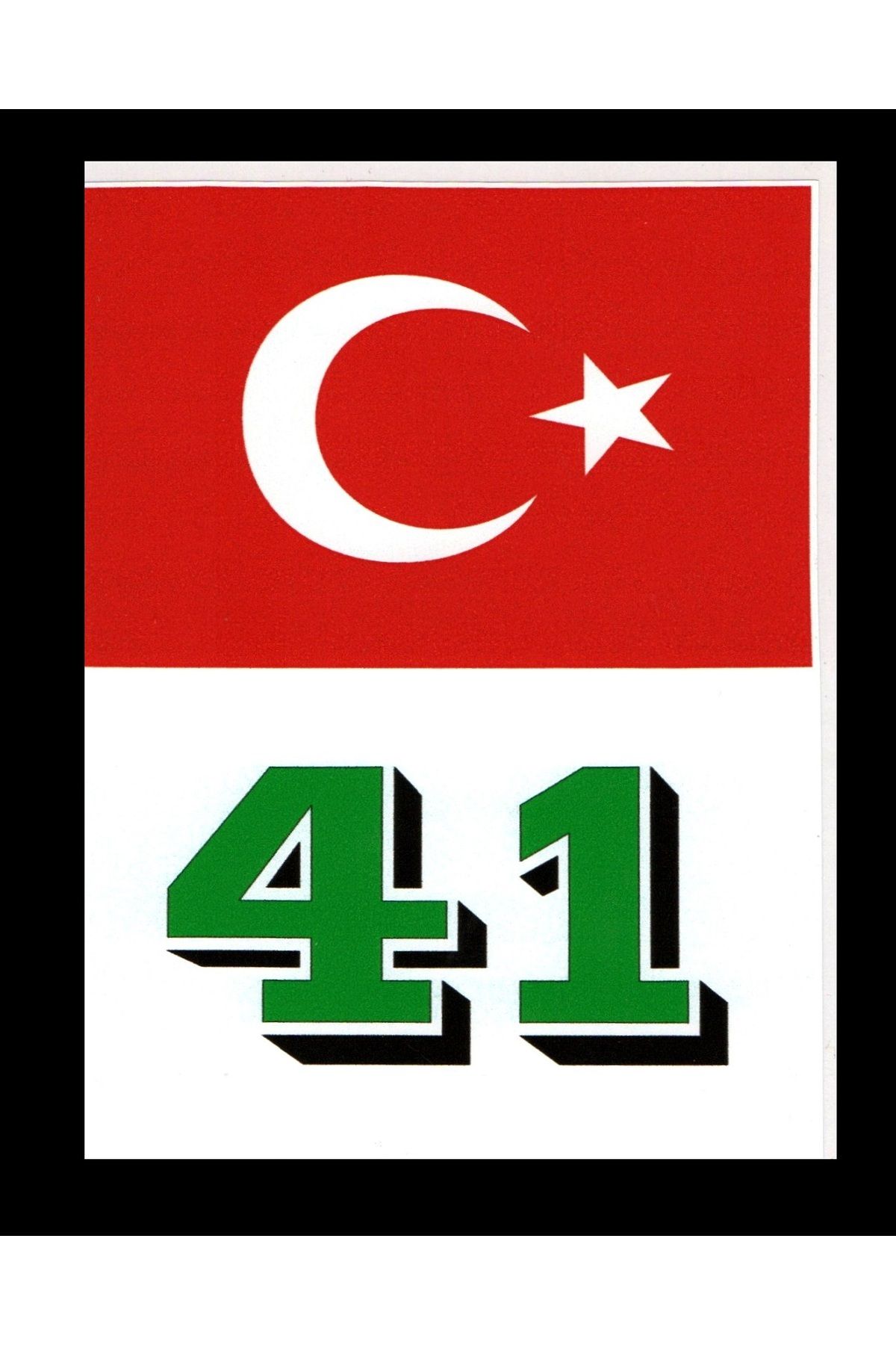 BsElektronik Türkiye Bayraklı Kocaeli 41 Plaka Kodu Ön Cam Sticker