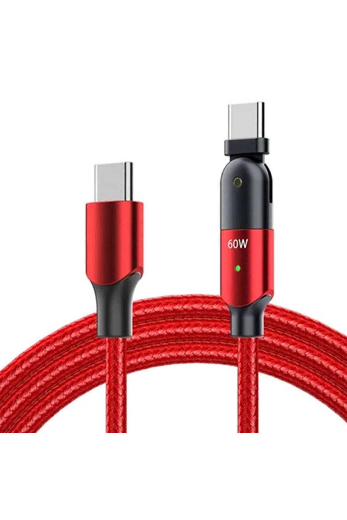 OEM ALLY 60W UsB Type-C Pd Hızlı Şarj Kablosu 2metre Döner Başlıklı Kablo-(5775) - MLN3088-5769
