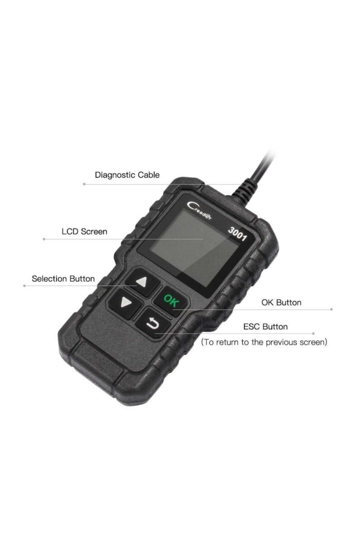 Launch-Diagnostic Tester with Auto Interface, Professional, Launch Creader, Multi-brand OBD2 EOBD Car Code 6