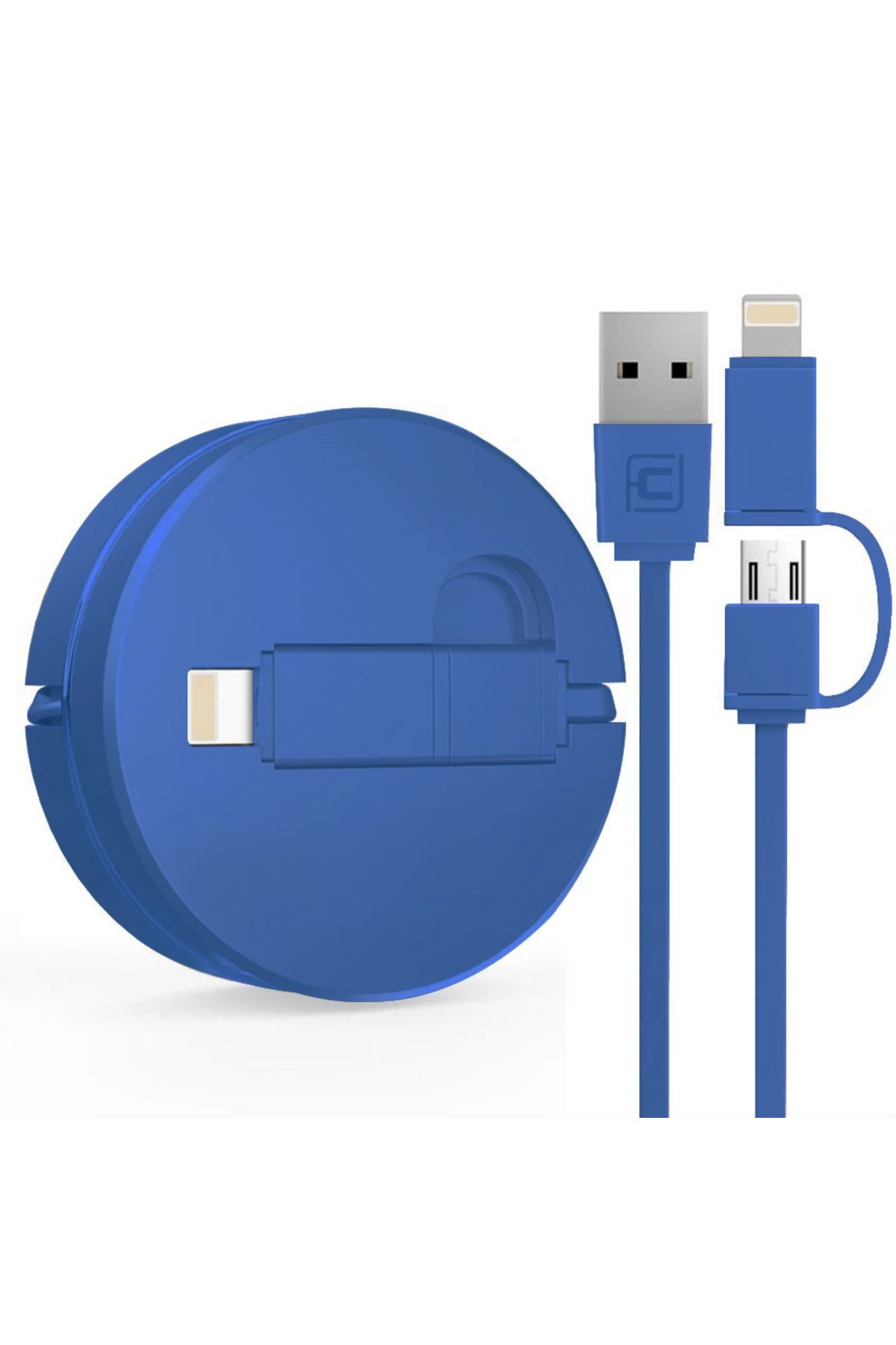 Notcraft Cafele 2in1 İphone Ve Micro Usb Hızlı Usb Data Kablo-(5775) - NOTFRAFT1109-1414