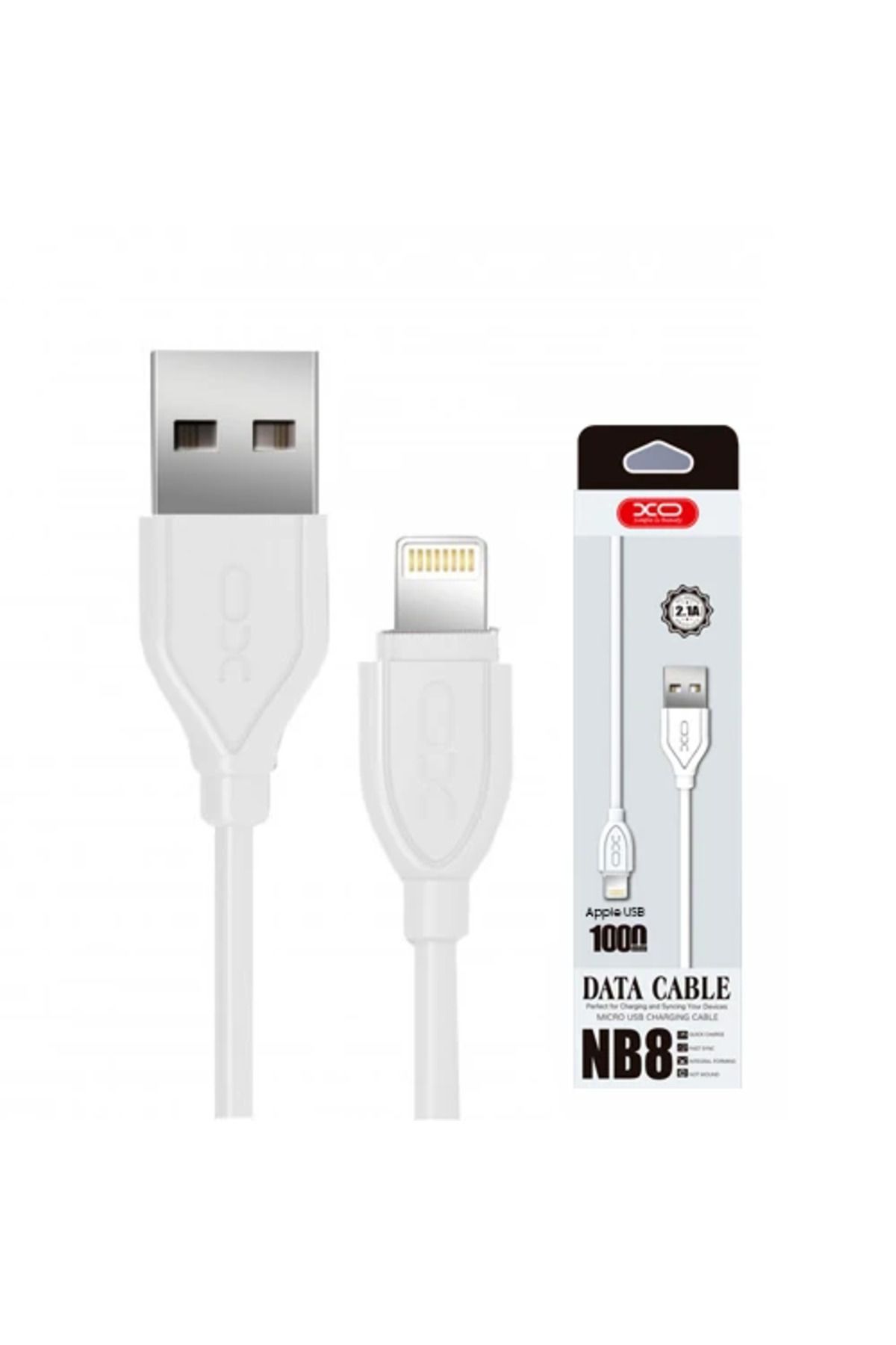 mudikonsept Xo Nb8 Super Kopmaz İPhone 14-13-12-11 1 Metre Usb Şarj Kablo-(5775) - MDE8463-7955