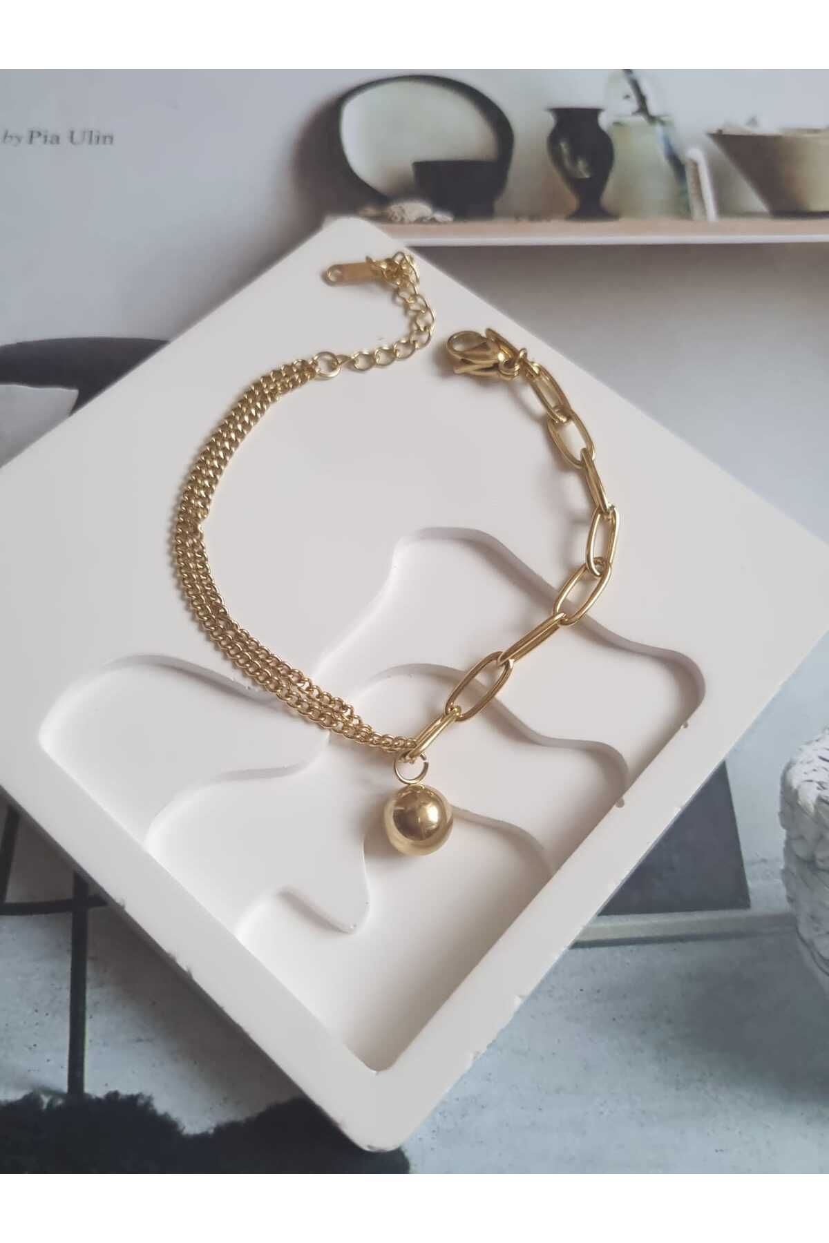 BRONZSTEEL Top zincir bileklik