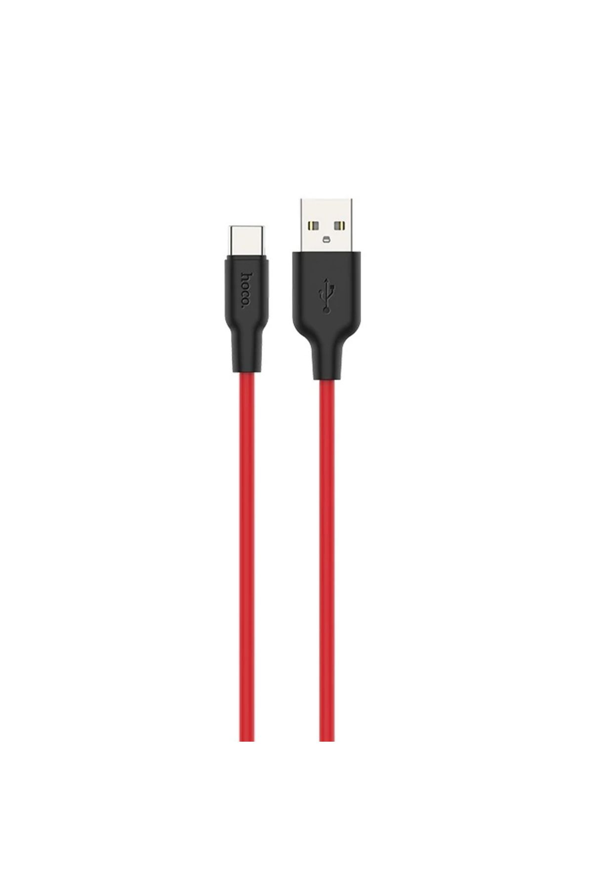 Notcraft HOCO X21 Plus USB to Type-C 3A Silikon Hızlı Şarj ve Data Kablosu-(5775) - NOTFRAFT4810-4714