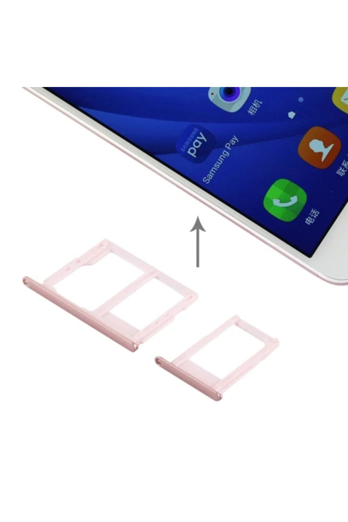 mudikonsept Ally Samsung Galaxy J5 PrimeJ7 Prime İçin Çift Sim Hafıza Sim Kart Kapağı-(577 - MDE8859-2960