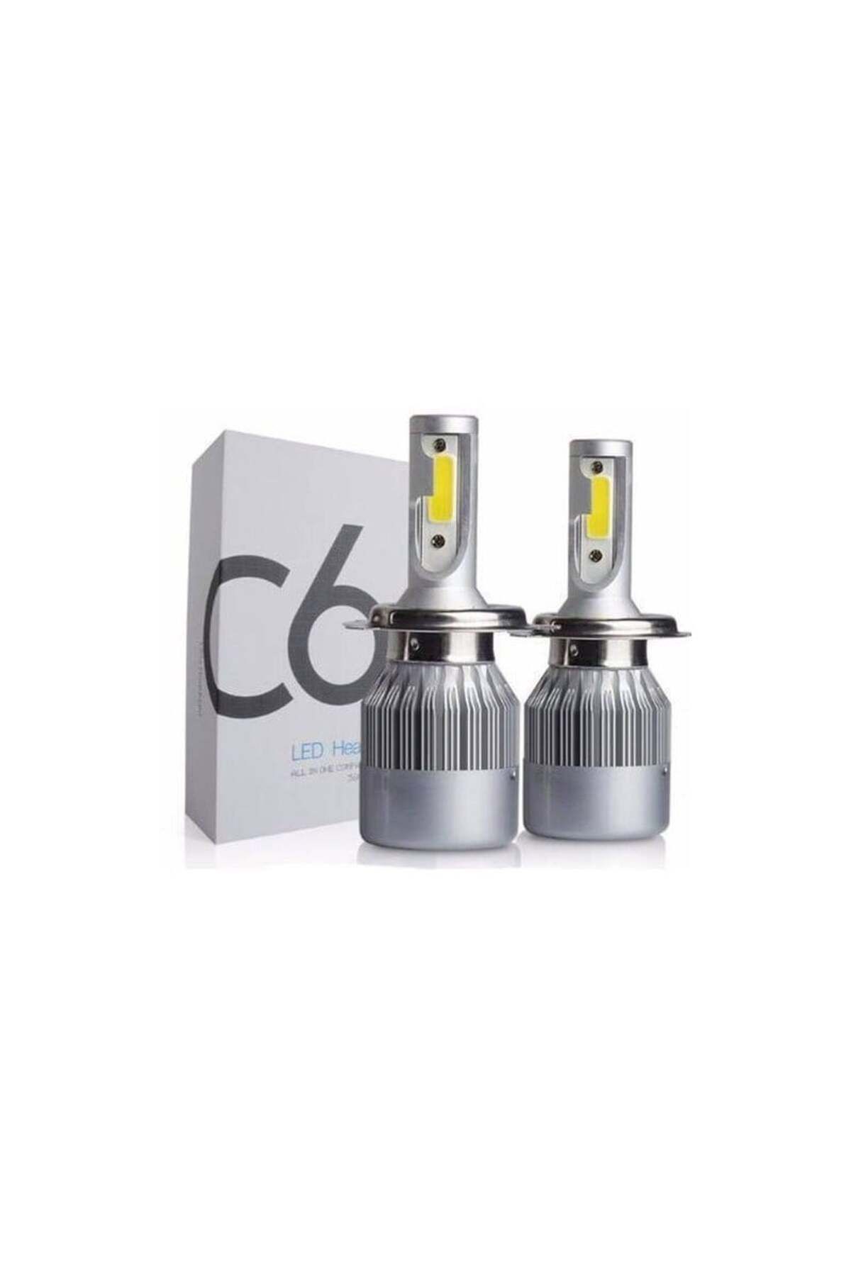 TECHSTAR-Set of 2 Auto Techstar® C6 LEDs, H4, 36w, 3800 Lumens, 6500K, AUTO, 12-24 Volts, COB 4