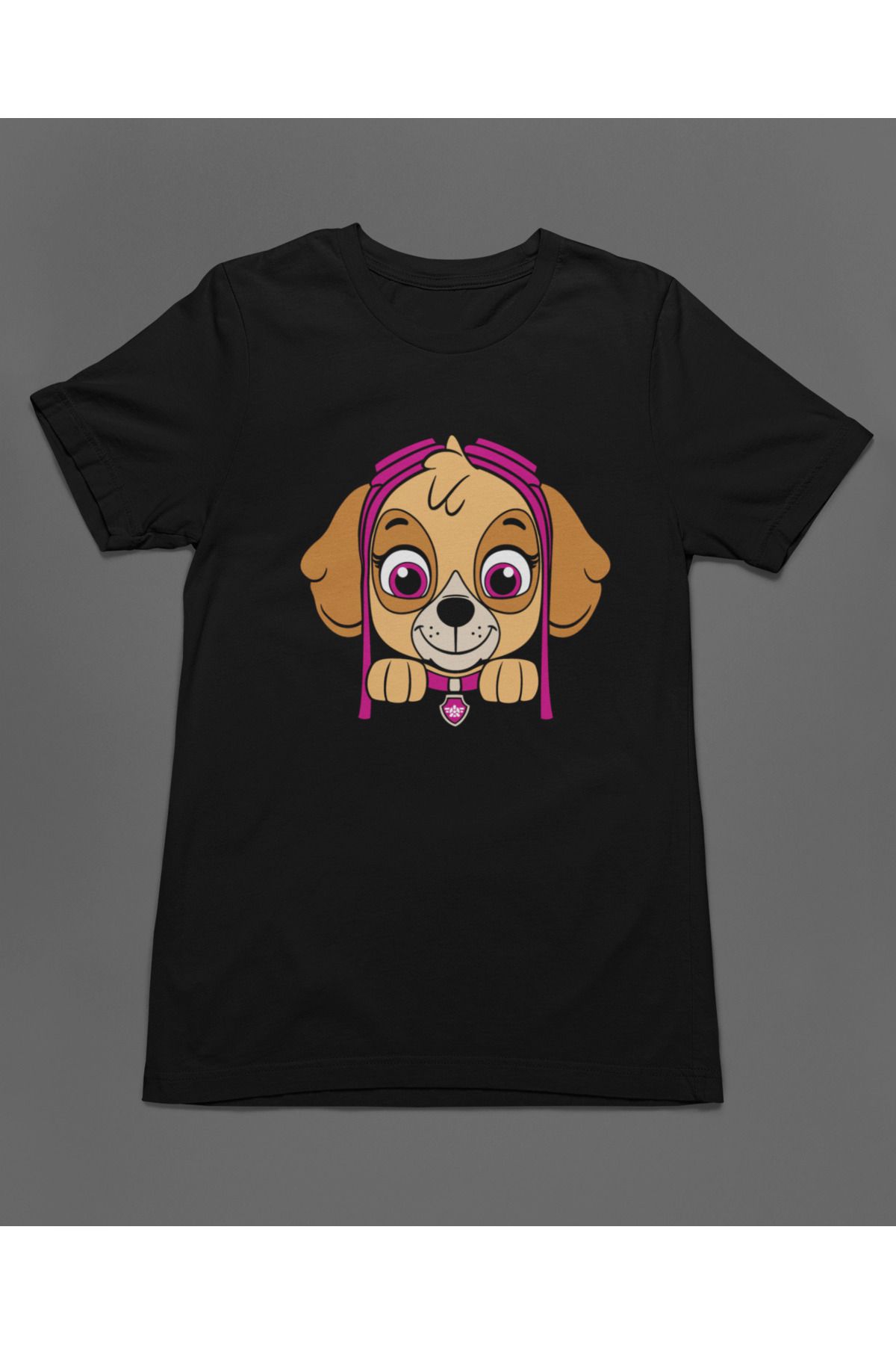 Bumeta Pembe Patiler Görevde Paw Patrol Unisex Tişört T-Shirt
