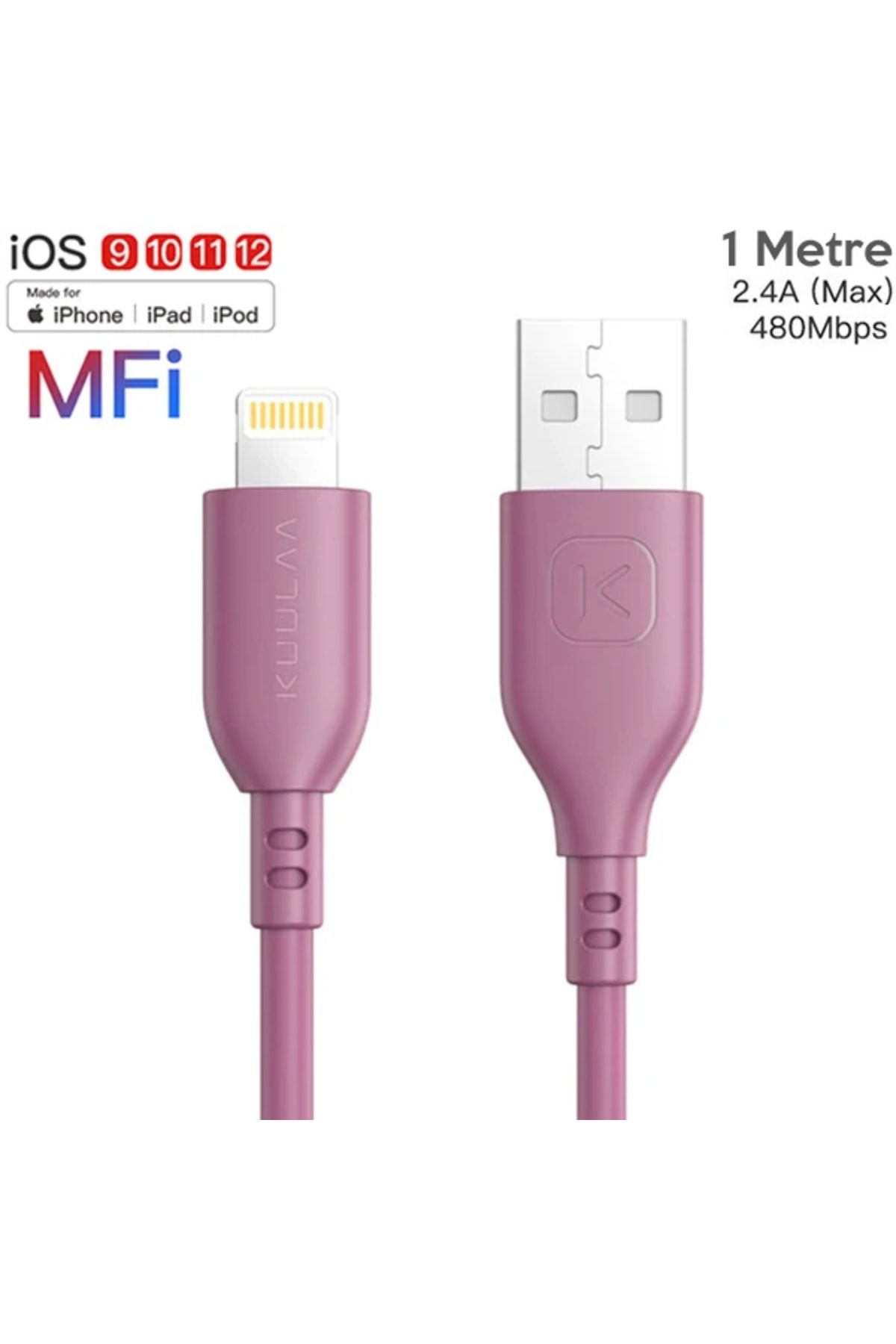demila KUULAA 1M MFI Sertifikalı İPhone Usb Şarj kablosu-(5775) - MLA4843-4287
