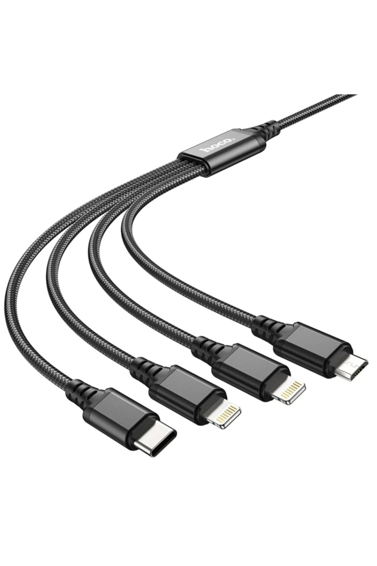 OEM HOCO X76 4in1 Type-C + iPhone Lightning + Micro USB 2A Şarj Kablosu-(5775) - MLN8903-2297