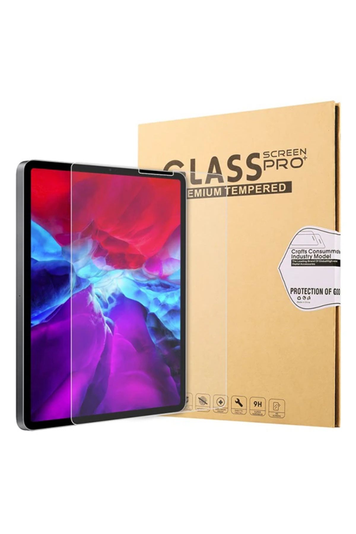 ChenSea İPad Pro 12.9 2021-2020-2018 Tempered Cam Ekran Koruyucu-(5775) - AGT6780-9696