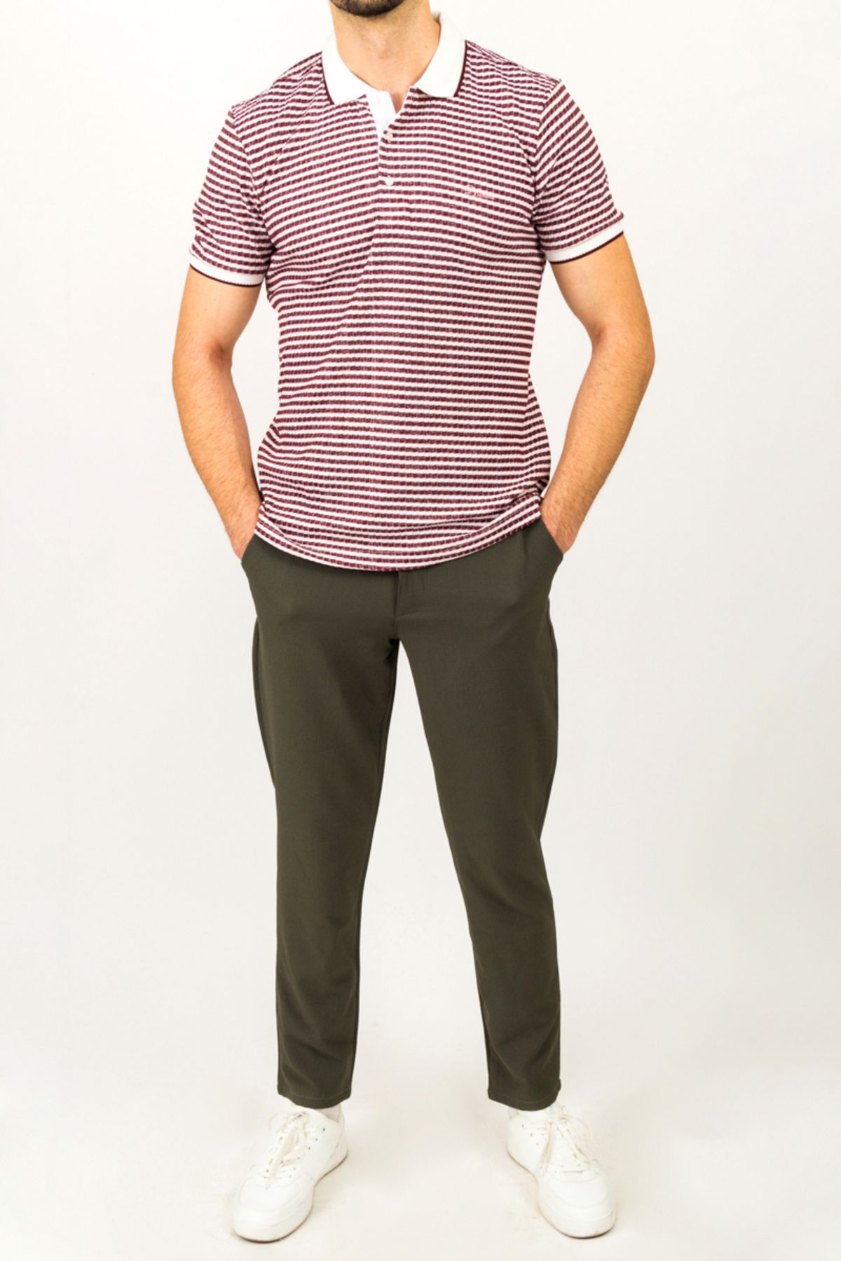 APT PRESTIGE Beli Lastikli Basic Desen Jogger Pantolon