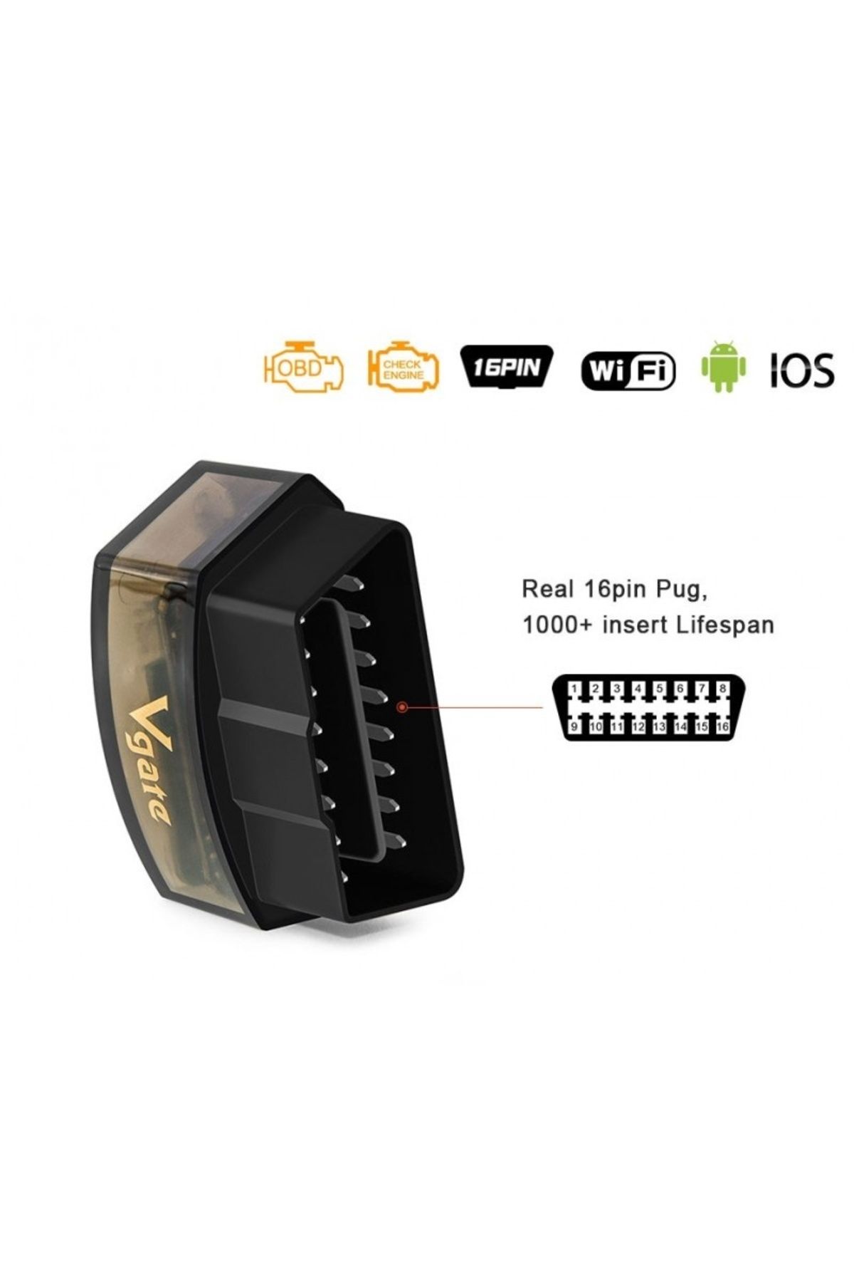 Vgate-Diagnoză automată Techstar® Vgate iCar Pro, Bluetooth 4.0, Android și iOS, MultiBrand, OBD 2 5
