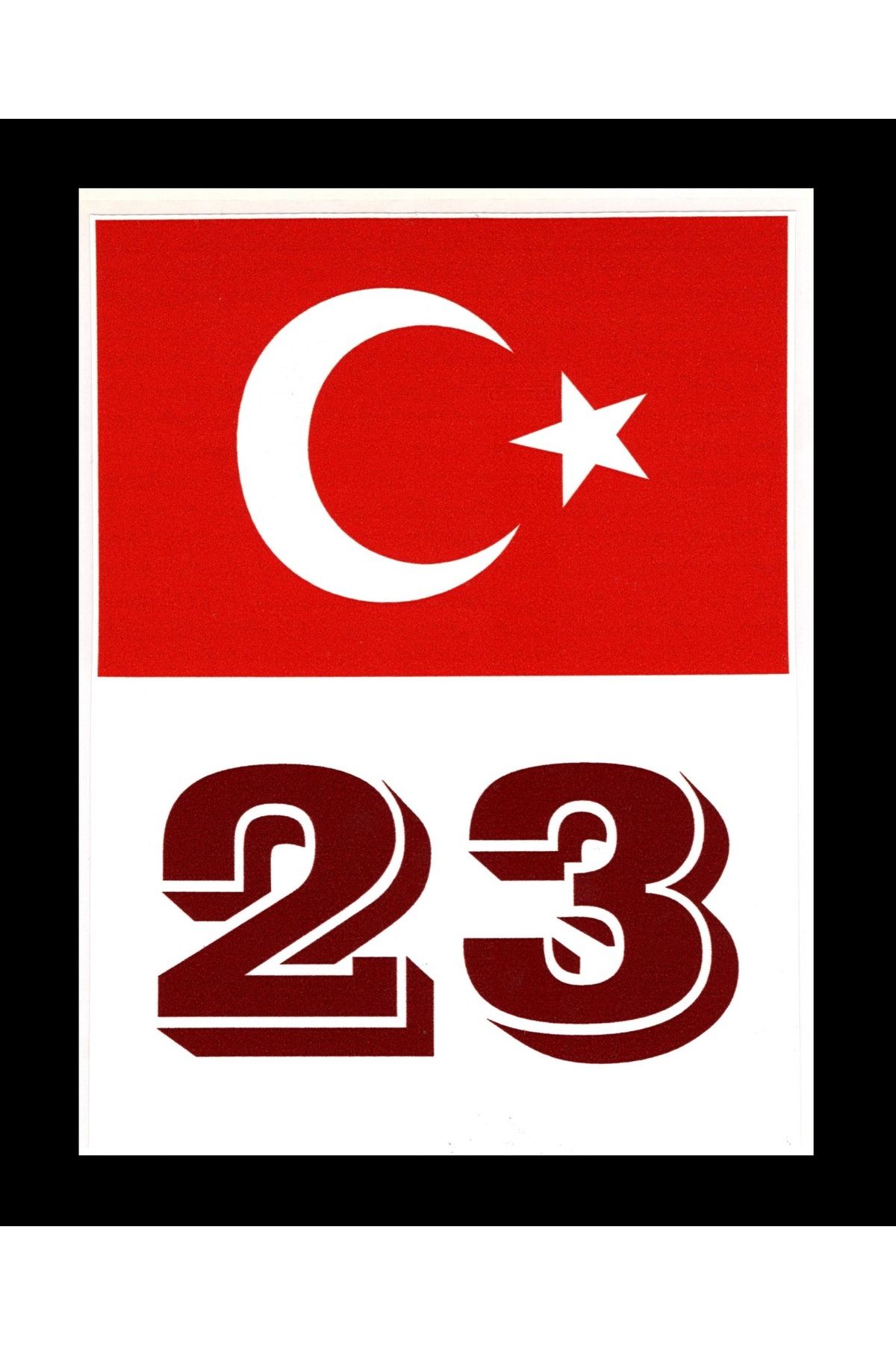 BsElektronik Türkiye Bayraklı Elazığ 23 Plaka Kodu Ön Cam Sticker