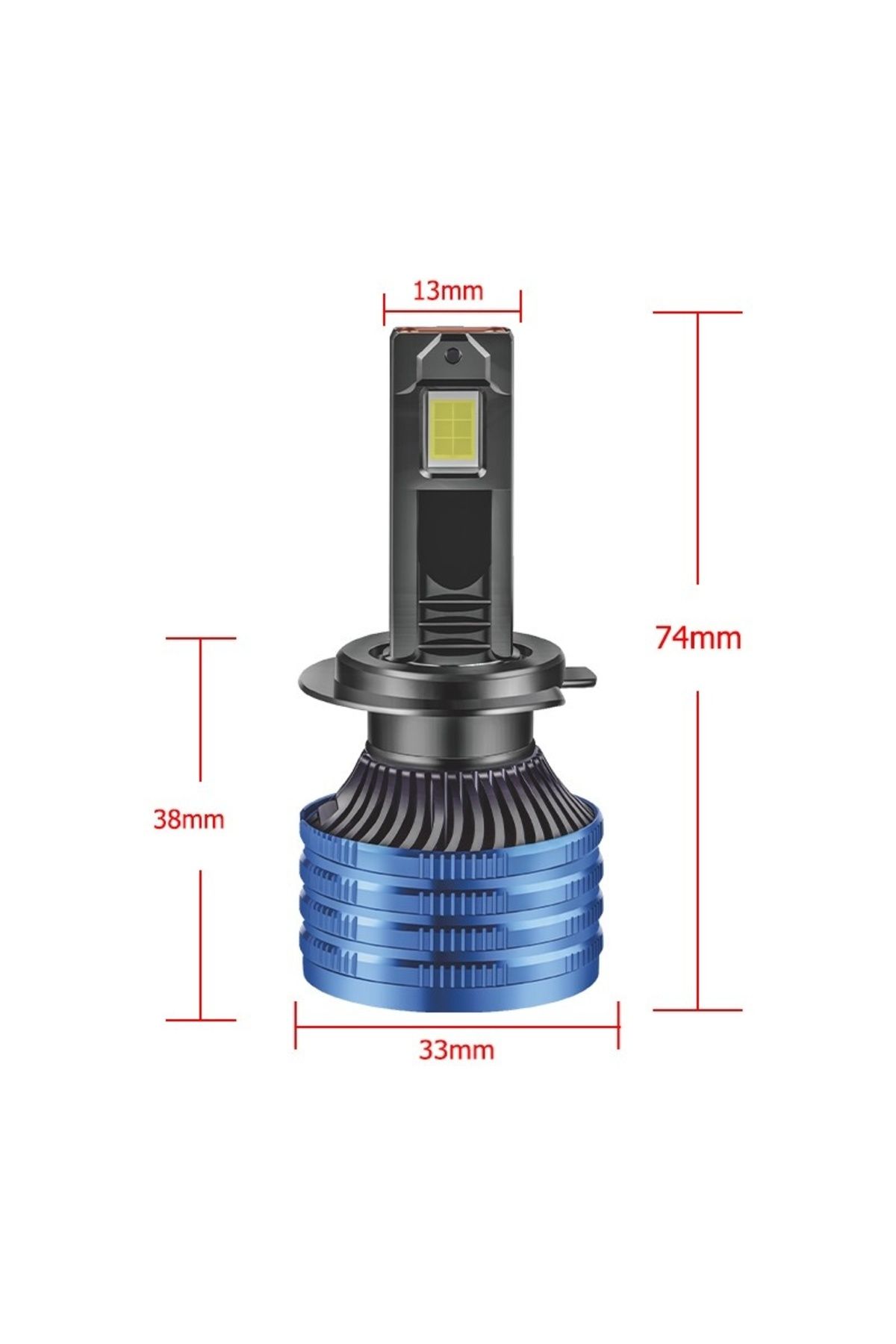 TECHSTAR-Set of 2 Techstar® P41 Auto LEDs, H7, 100w, 16000 Lumens, 6500K, AUTO, 12-24 Volts, CSP, Canbus, Cop 7