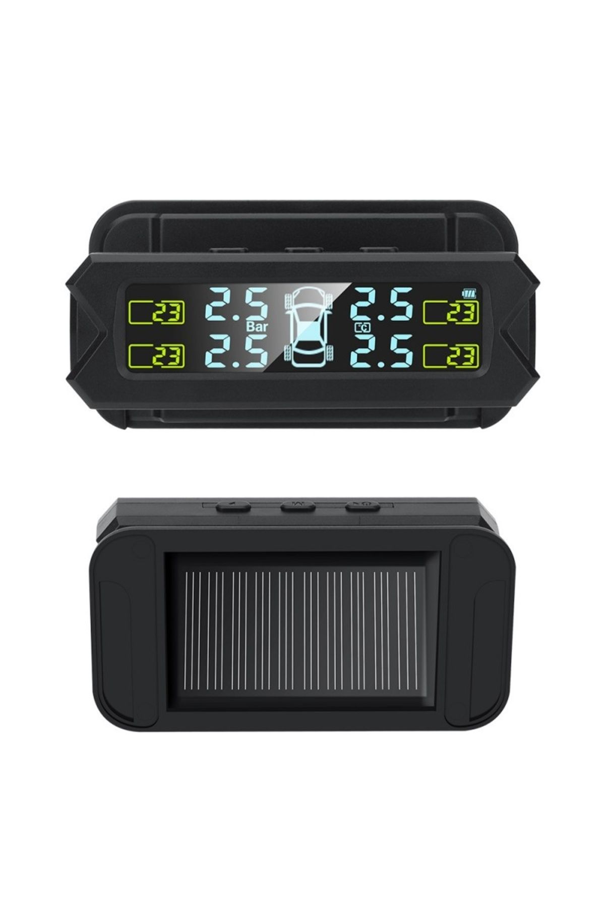 TECHSTAR-® Tire Pressure Monitoring System Tpms, Solar Charging, 4 External Sensors, Lcd Display 4