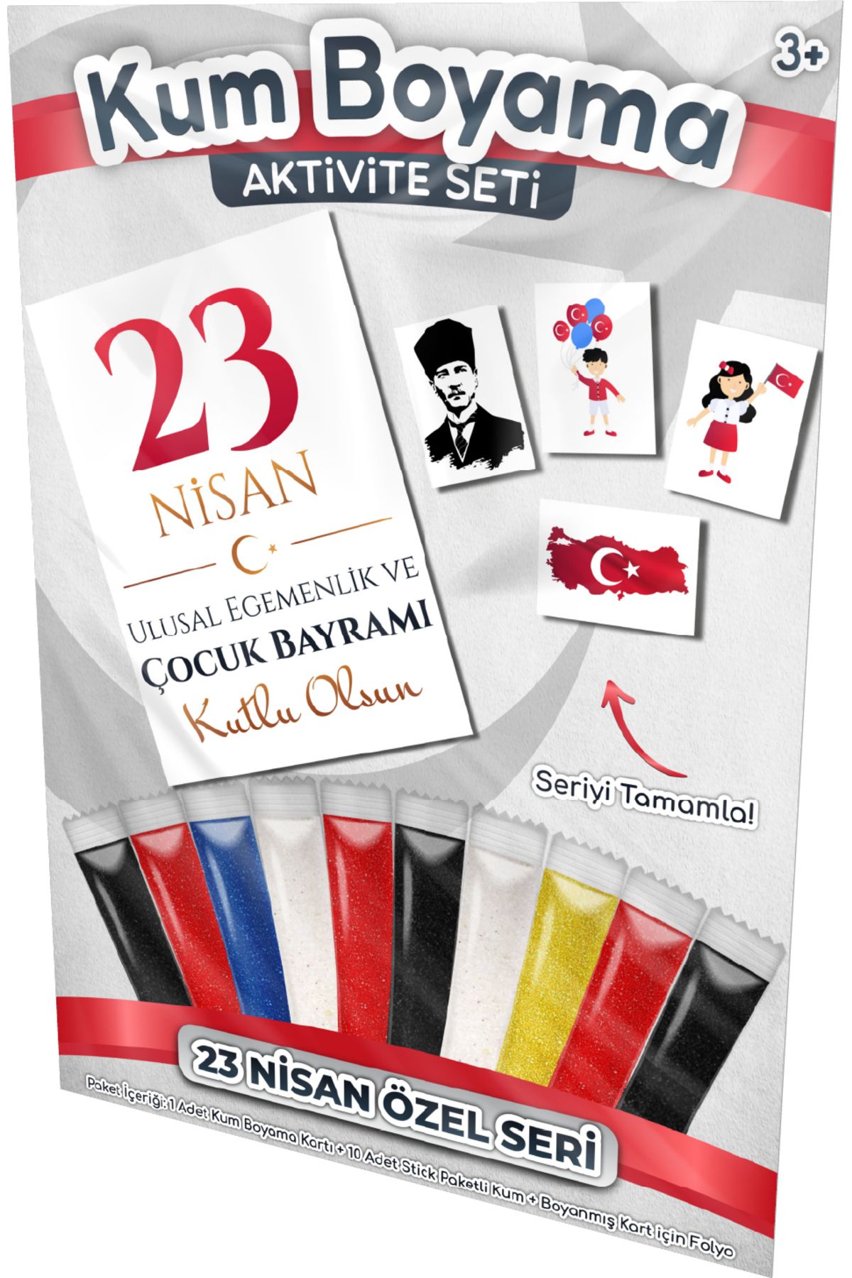 Kumbo Kum Boyama 23 Nisan | 23 Nisan Özel Kum Boyama Aktivite Seti Tekli Paket