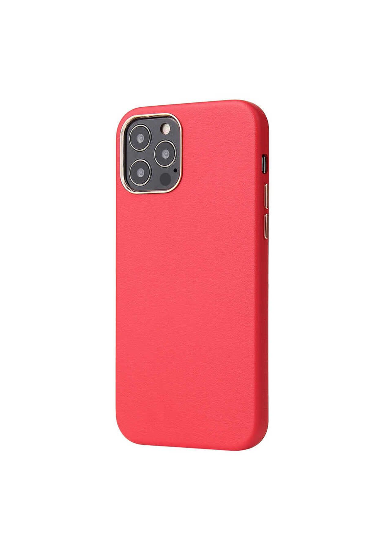 halkhouse İphone 12 Pro Kılıf Deri Görünümlü İz Yapmaz Slim Fit Şık Lüks Eyzi Kapak