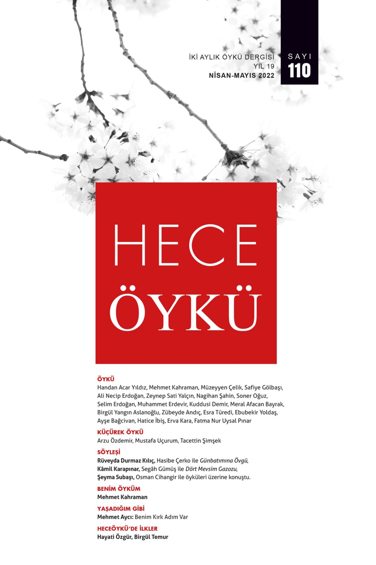 Hece Dergisi Hece Öykü Dergisi Sayı: 110 Nisan - Mayıs 2022