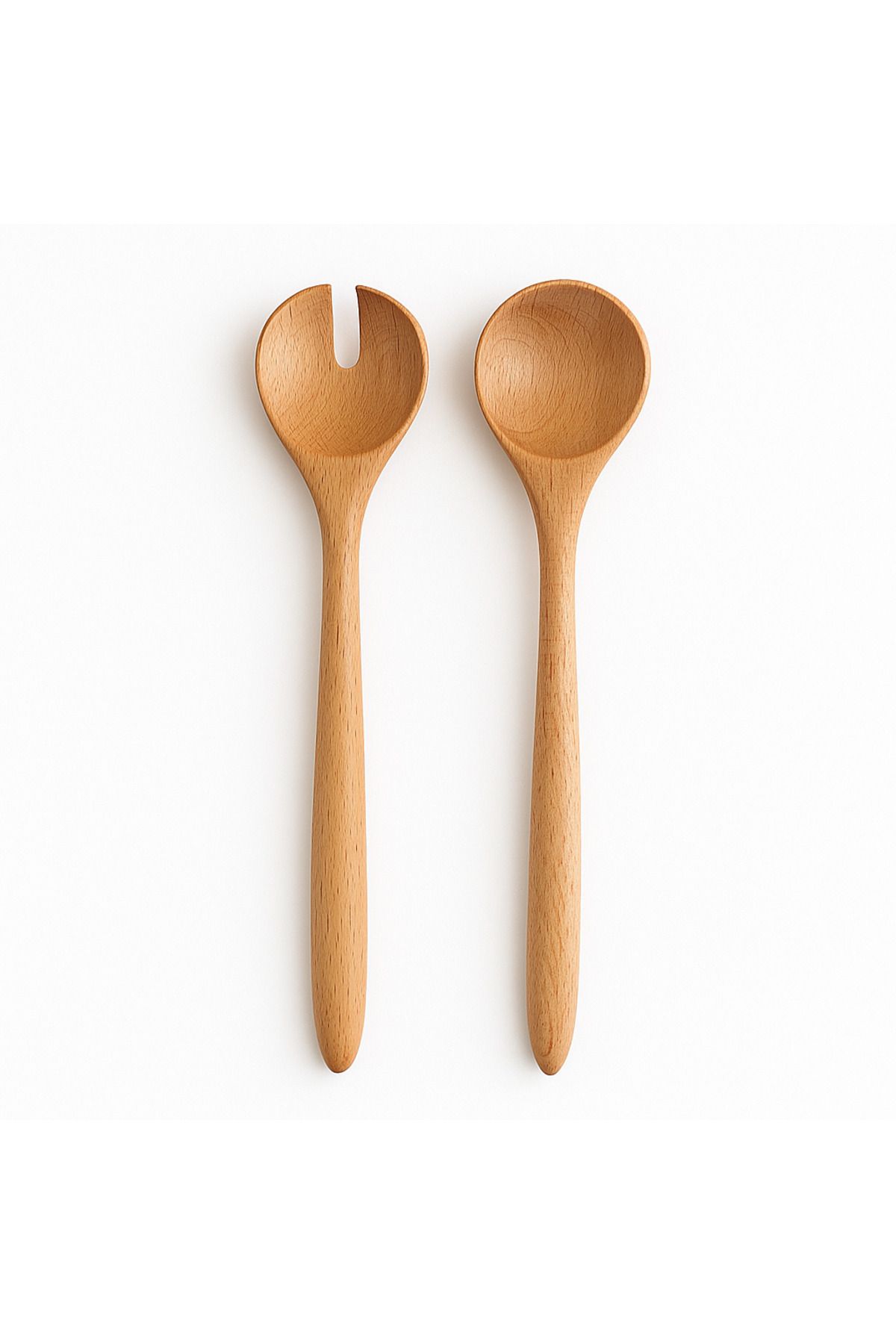 AYSAN Ahşap El Yapımı 2 Parça salata Servis seti 28cm