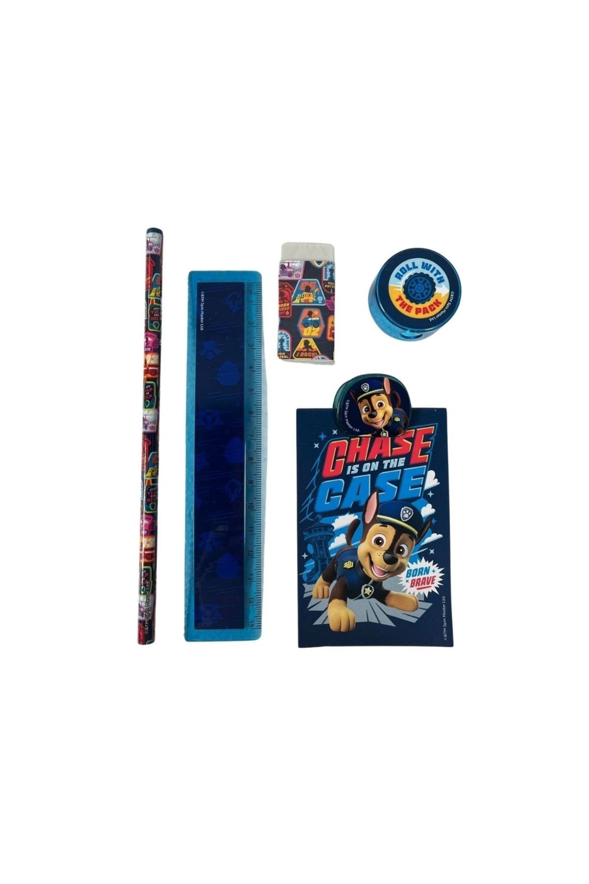 BYR Fırsat Byr Paw Patrol Metal Kalemlikli 7 Parça Kırtasiye Seti Yeni
