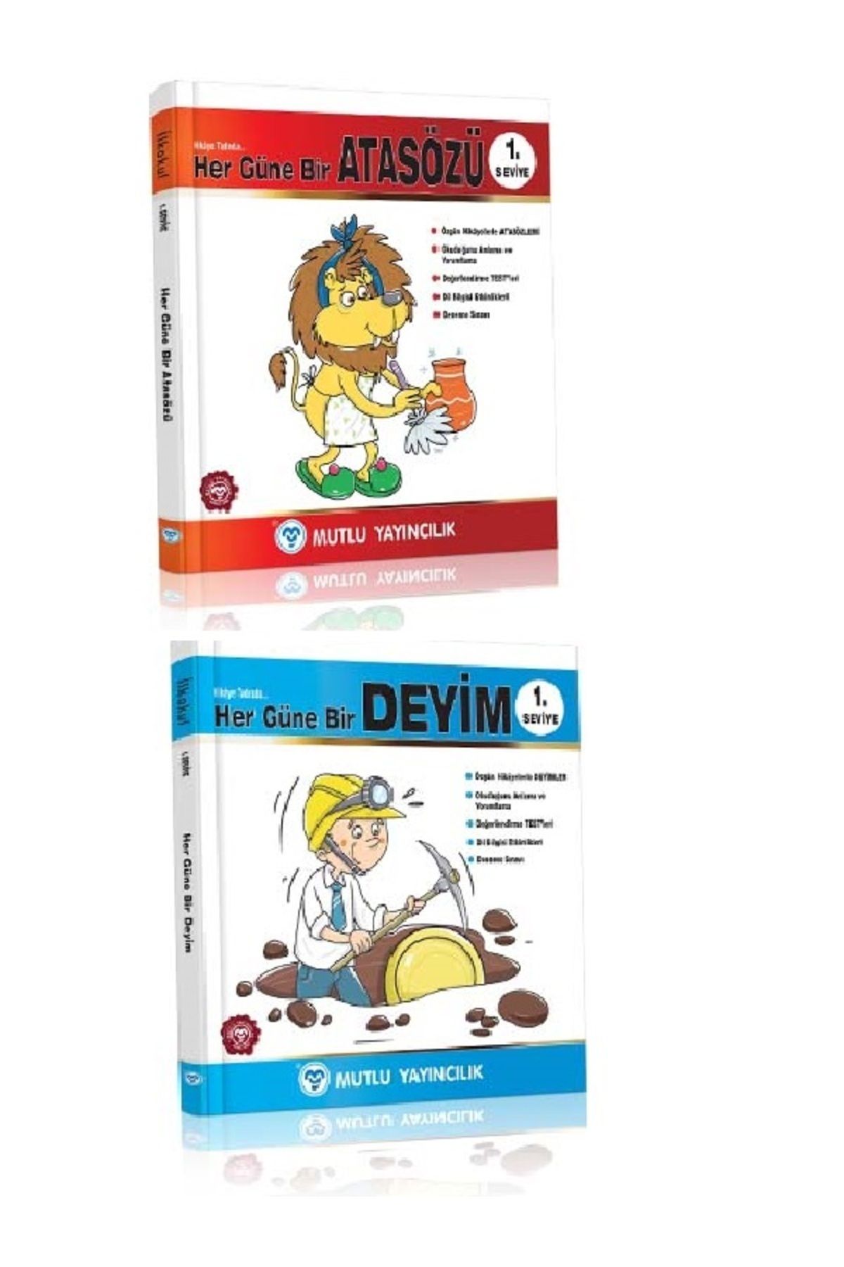 Mutlu Yayıncılık Her Güne Bir Atasözü 1.seviye + Her Güne Bir Deyim 1.seviye 2'li Set