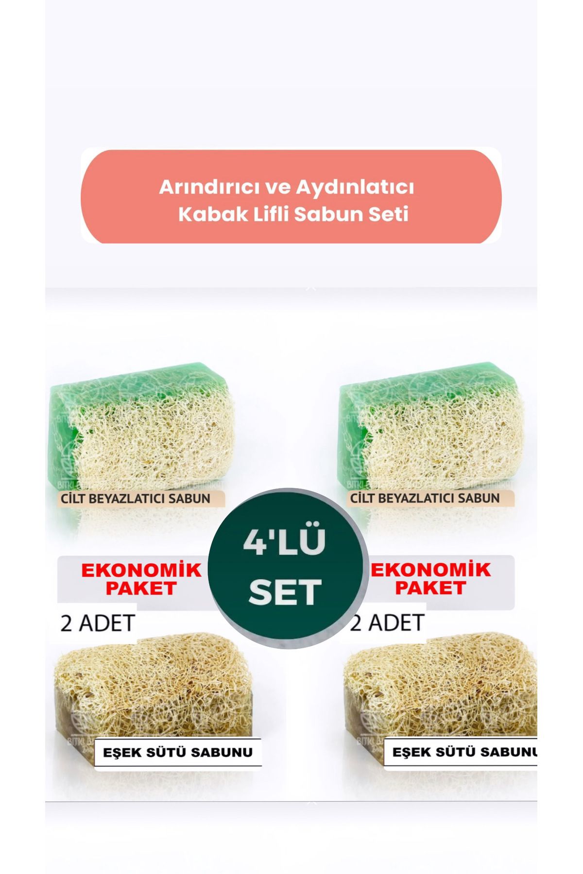TP 4’Lü Set (Cilt Beyazlatıcı /Eşek sütü Sabun