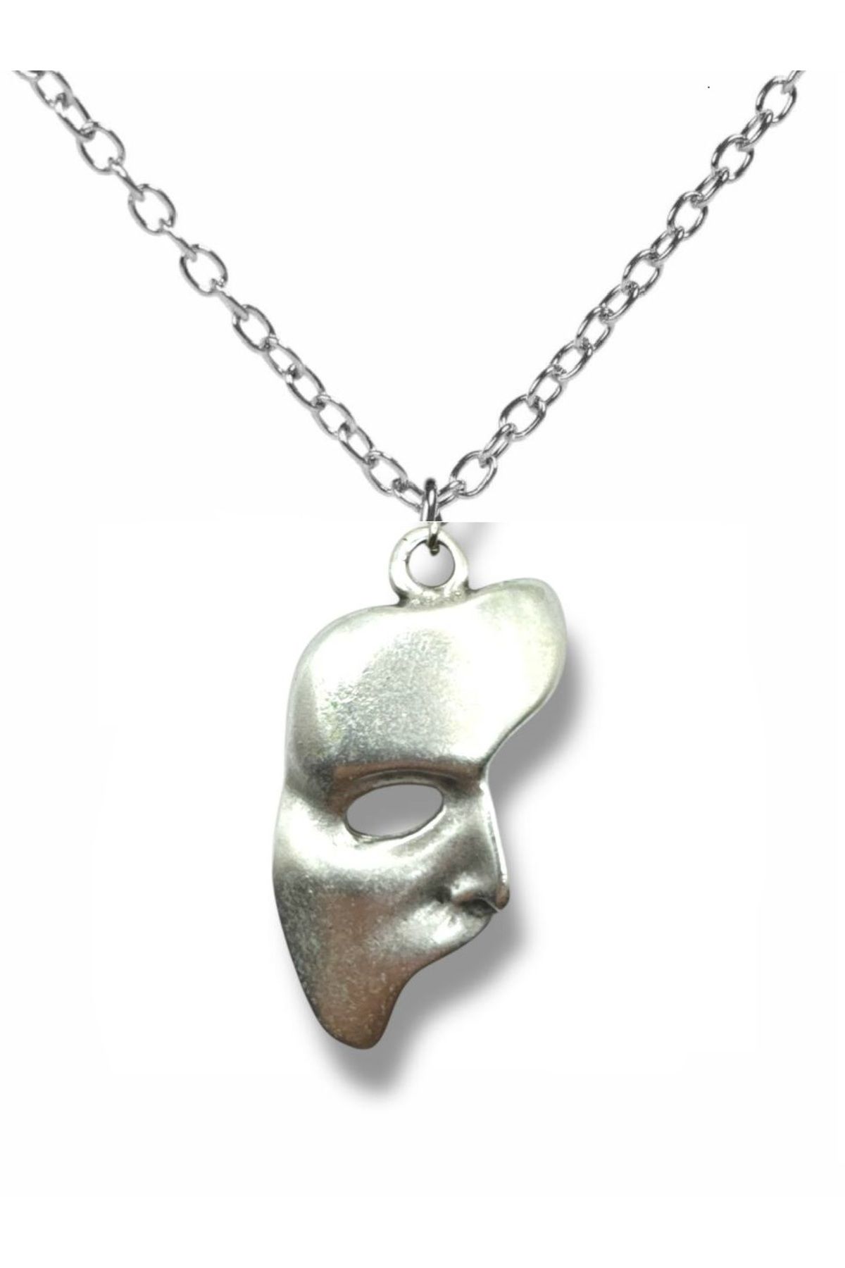 Herşey Nota The Phantom of the Opera Unisex Kolye – 60 cm Zincirli, Maske Figürlü Sanatsal Tasarım
