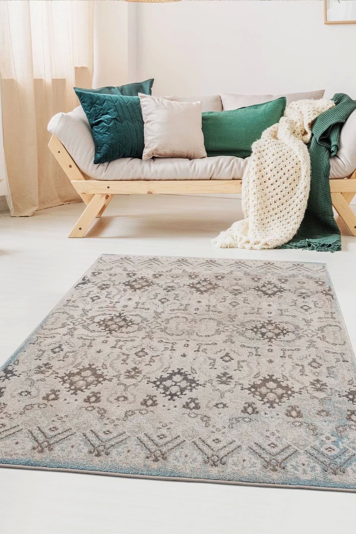 PetraHomeLiving Safir Modern Salon ve Oturma Odası Halısı - Gri