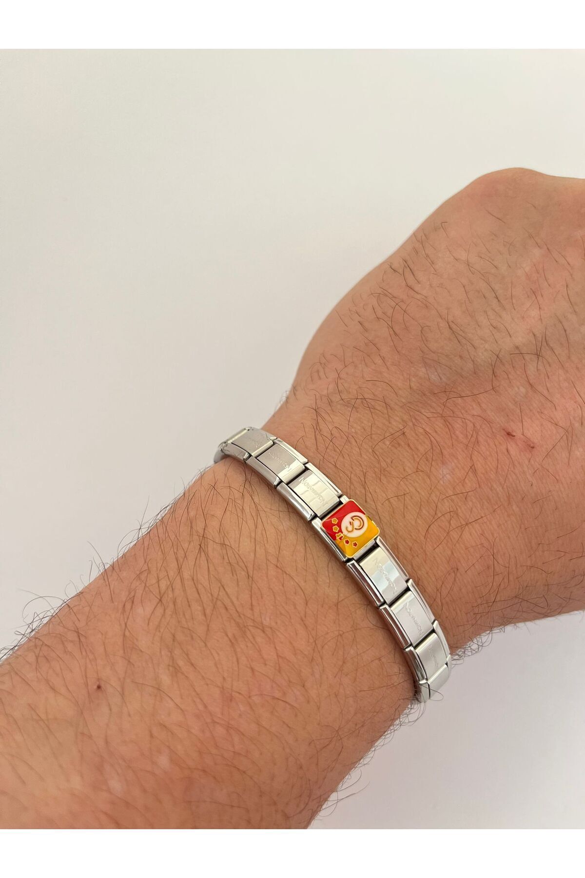 SEO JEWELRY Beş Yıldızlı Sarı Kırmızı Yazılı Taraftar Bilekliği