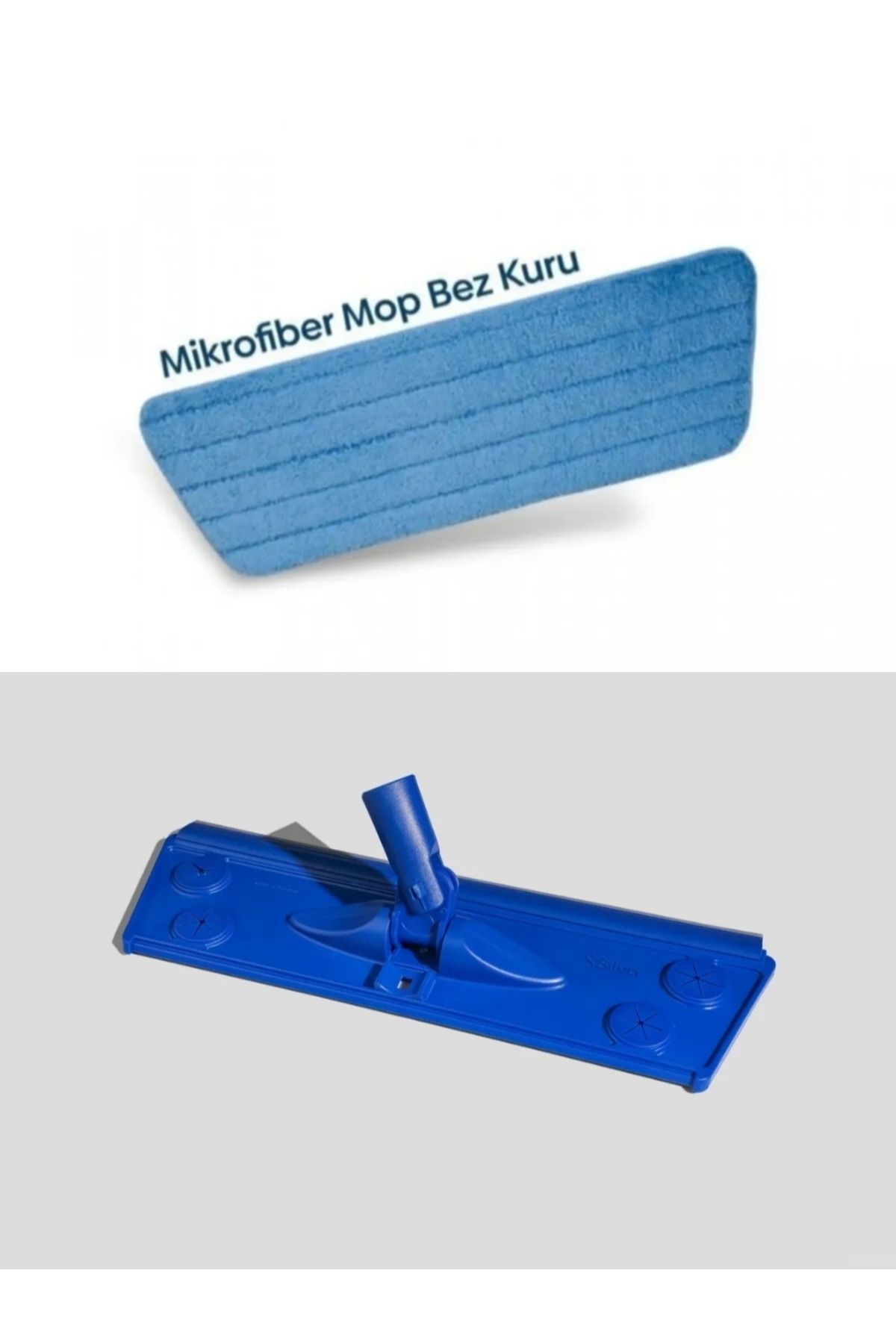 Silva Mop başlığı ve kuru mop bezi. 2 li set