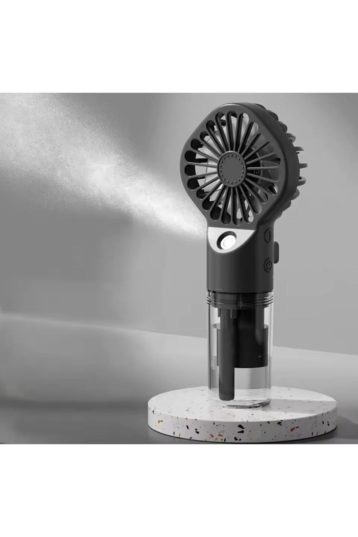fortrek Mini Fan Şarjlı El Fanı Su Püskürtmeli Boyuna Asmalı Mini Klima