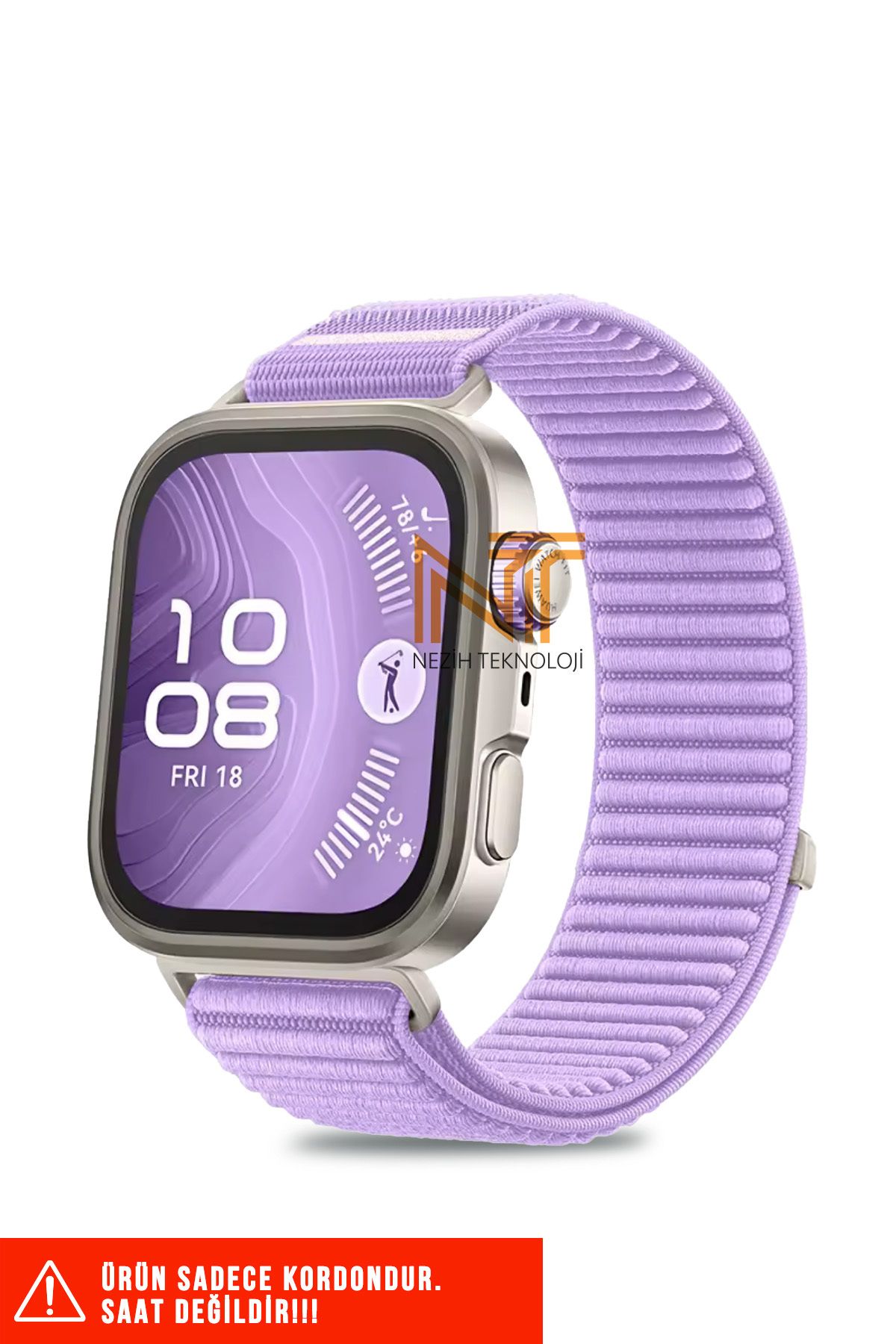 Nezih Case Huawei Fit 4 Pro / Fit 4 / Fit 3 Uyumlu Sportif Örgü Cırtlı Pratik Kordon