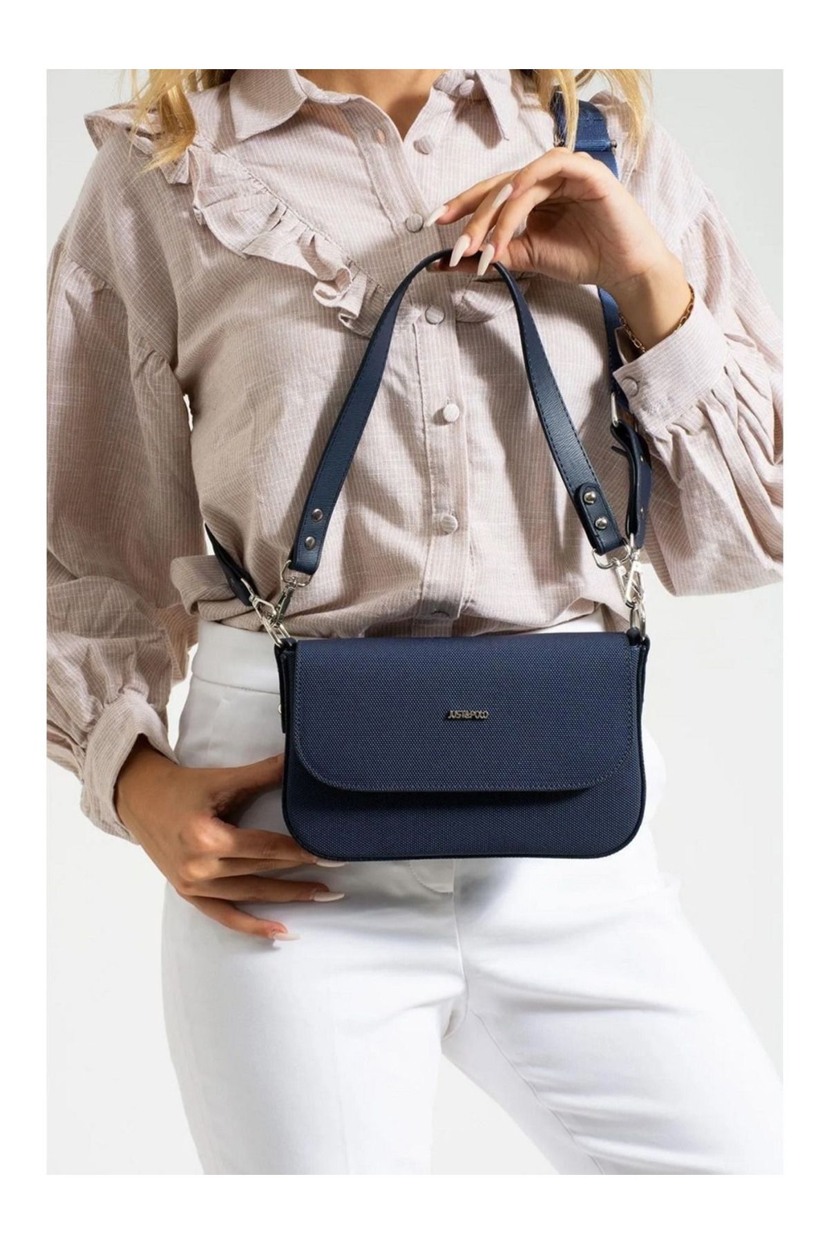 Just Polo Kadın Krem Camel El Ve Omuz Çantası 346005MH