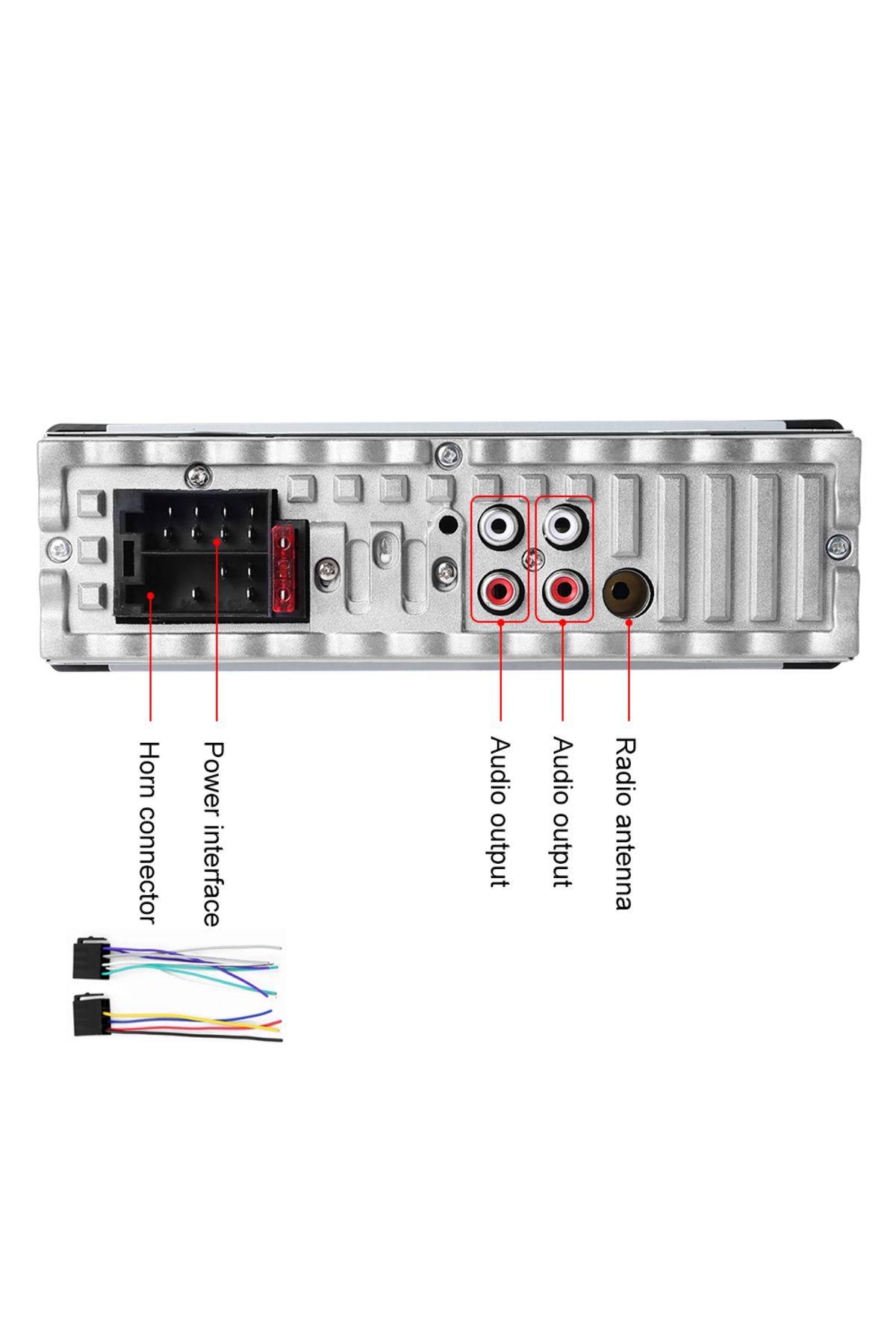 MaxTech-Radio mp3 Player, Car Cassette Player 4x60W with Remote Control, Bluetooth 5.0 Functions, CardSD, Dual USB, Aux 11