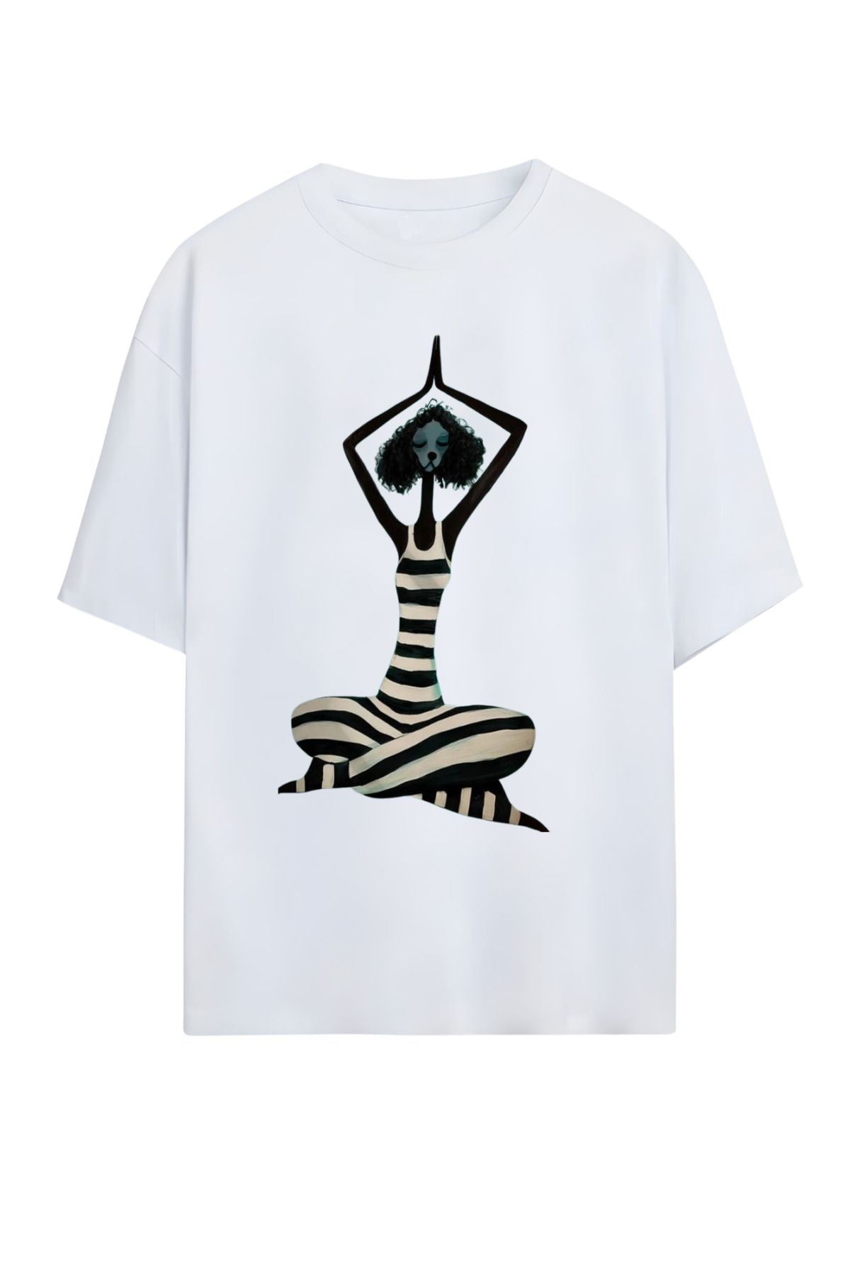 MAGORS GraffTee Unisex %100 Organik Pamuk Relaxed Fit Yuvarlak Yakalı Pin Art Baskılı T-shirt