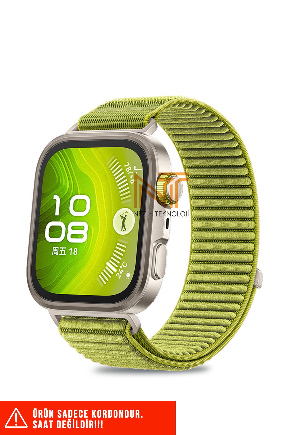 Nezih Case Huawei Fit 4 Pro / Fit 4 / Fit 3 Uyumlu Sportif Örgü Cırtlı Pratik Kordon