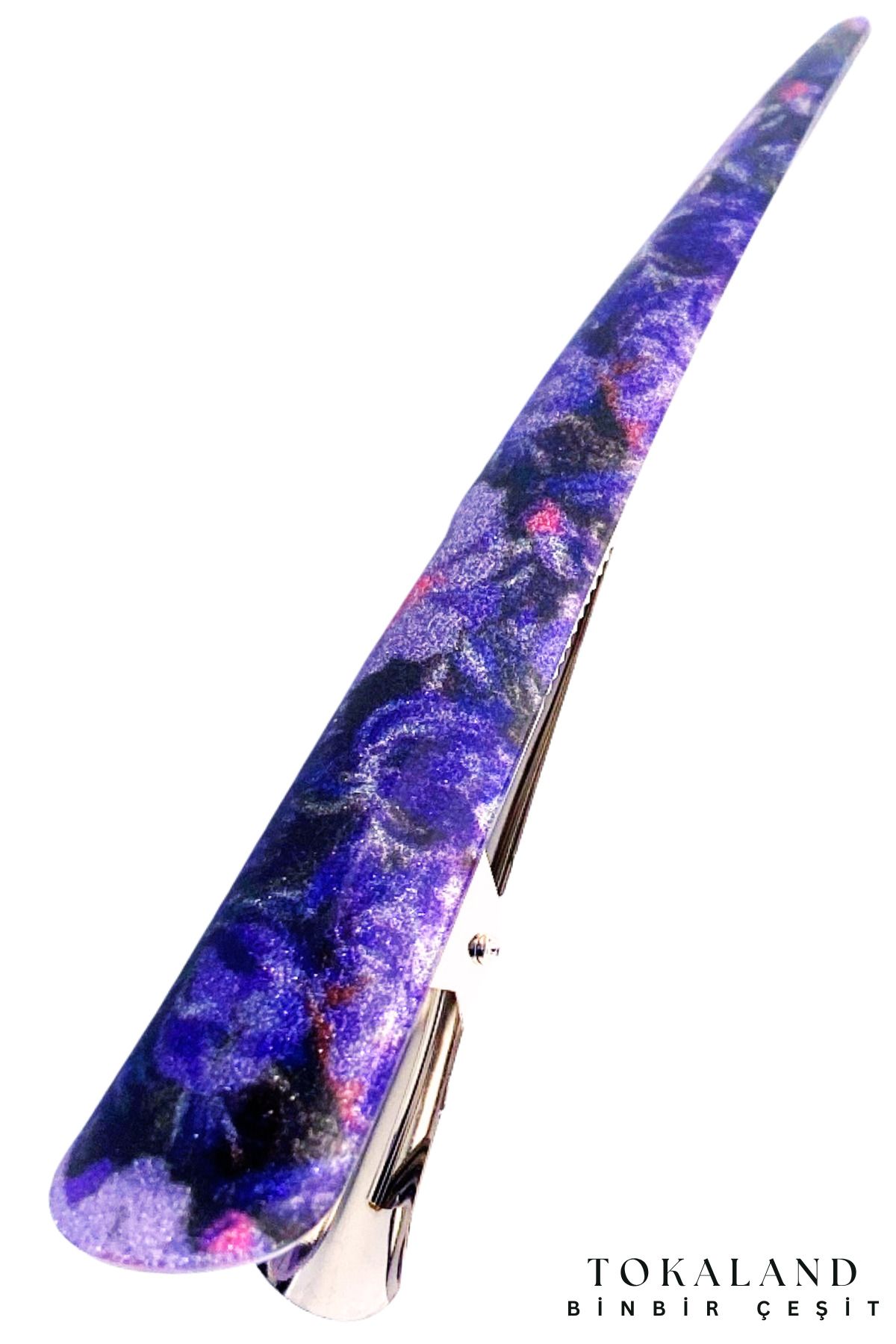 TOKALAND Pens Model Toka - Saç Topuz Yapma Tokası - Büyük Boy Pens Toka - Metal Pens Saç Toka - Timsah Toka