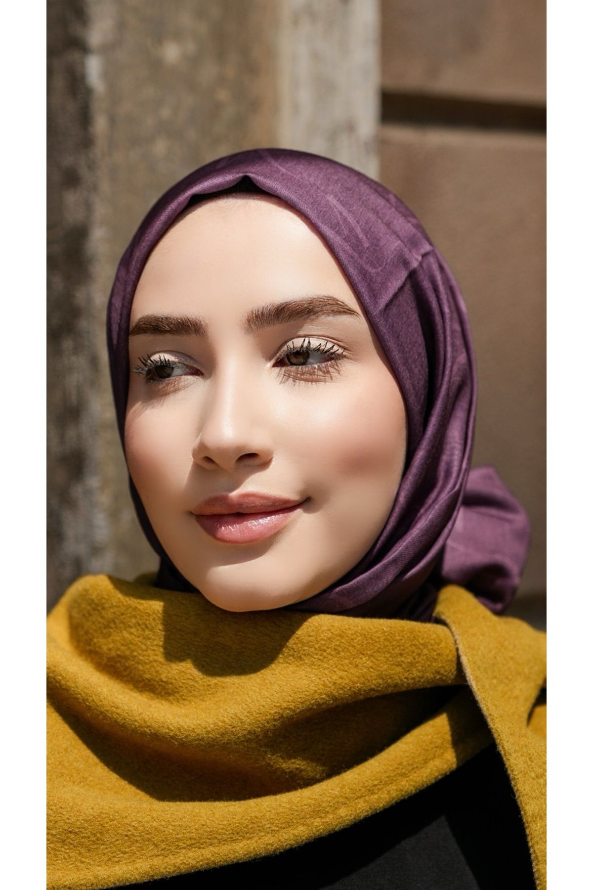 yasmelfemme Qasfe Desen Soft Şal Mor