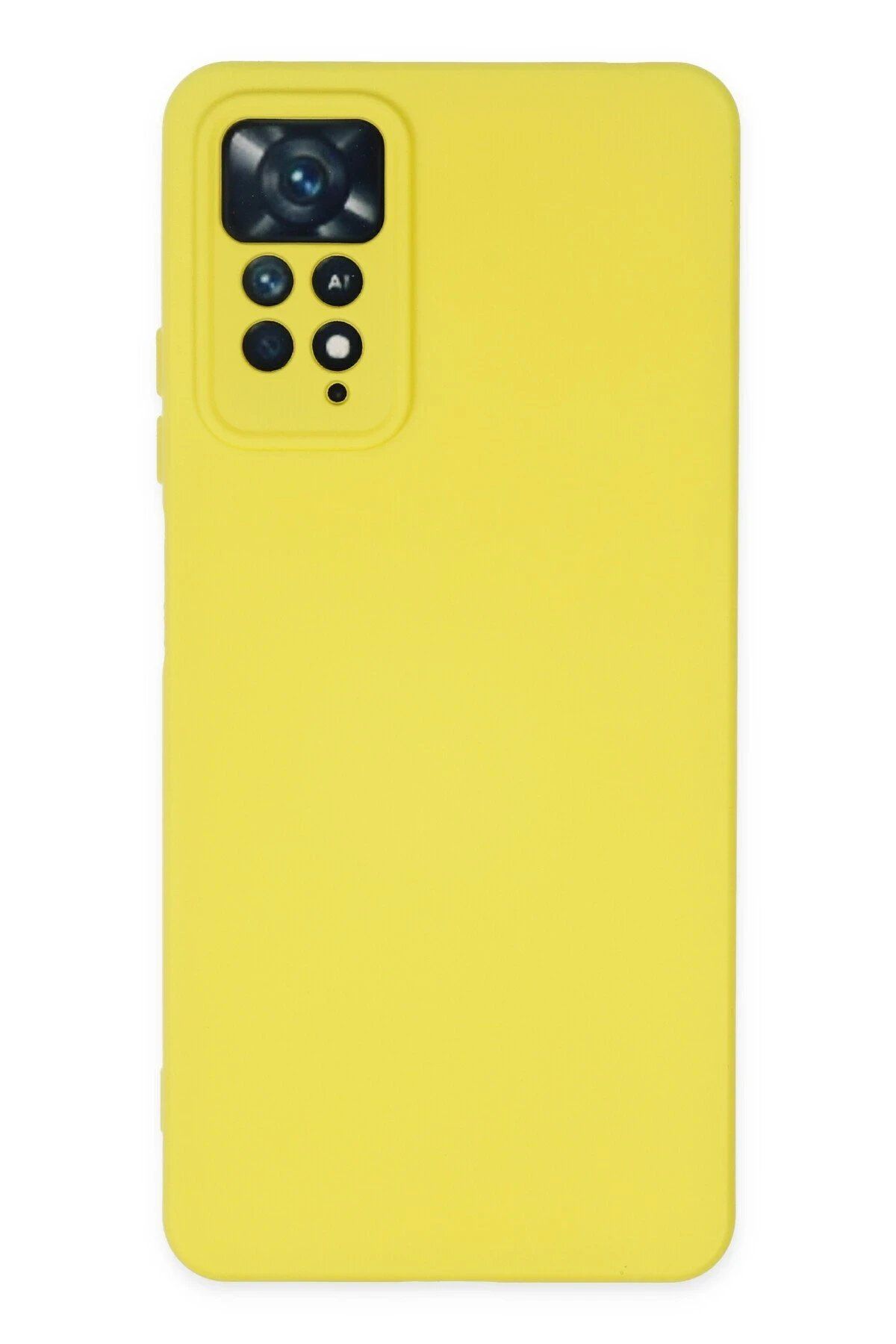 Toptan Bulurum Xiaomi Redmi Note 11 Pro Kılıf Nano içi Kadife Silikon - Sarı